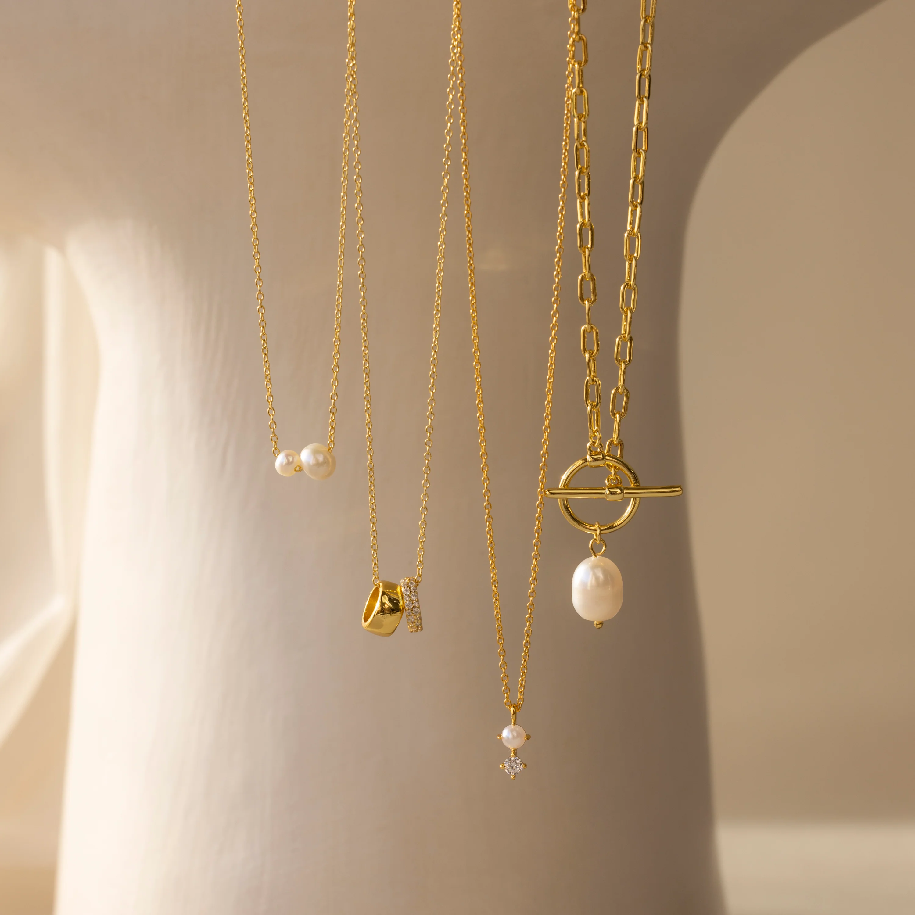 Dainty Duo Pearl Necklace - Image 9