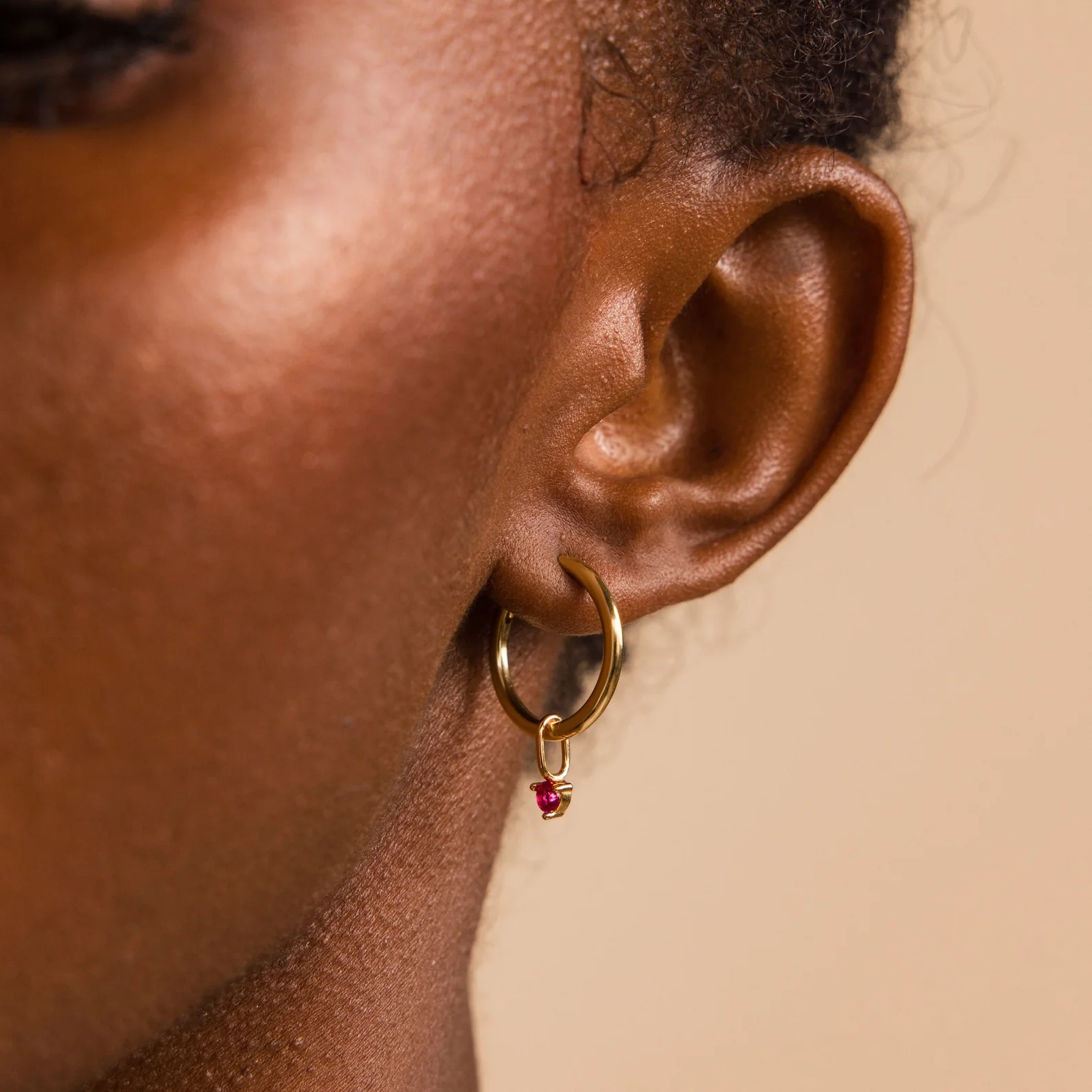 Dainty Garnet Charm - Image 2