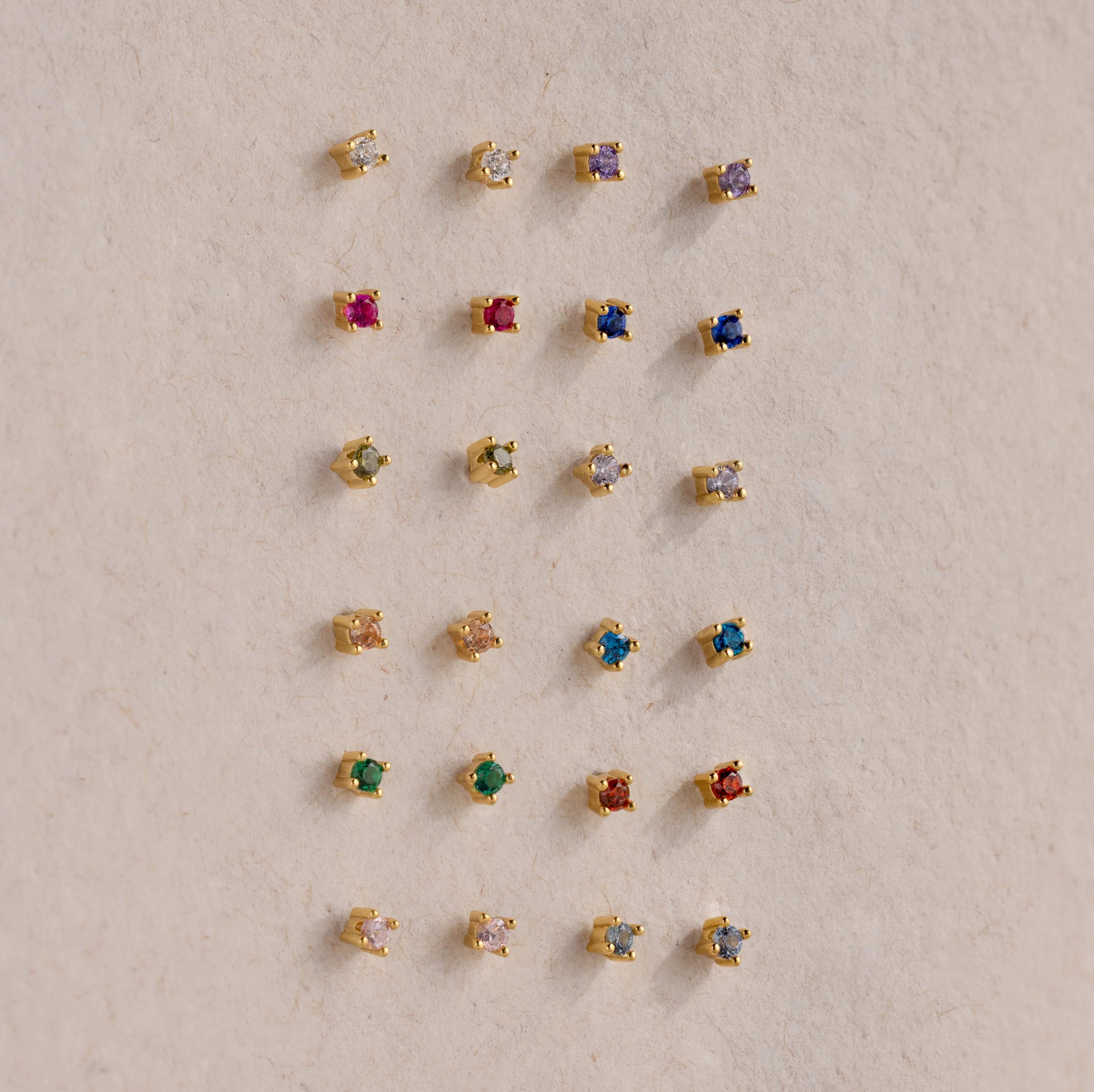 Dainty Ruby Flatback Studs - Image 5