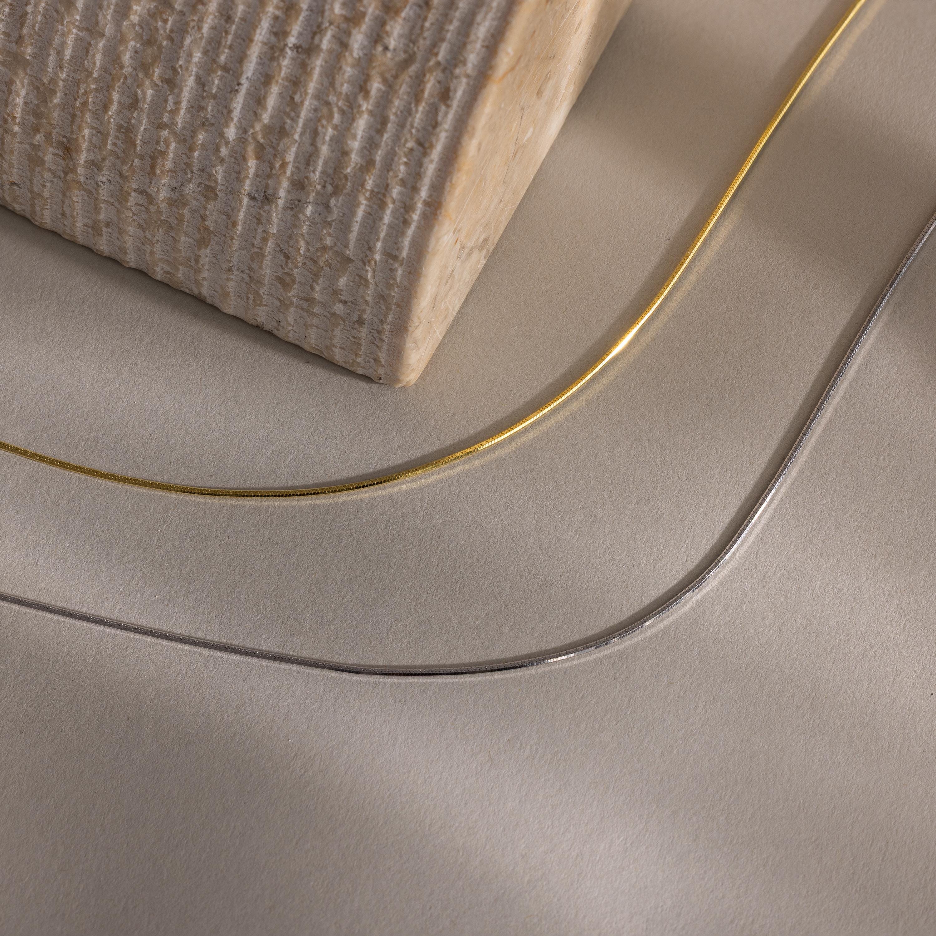 Dainty Herringbone Necklace - Image 8
