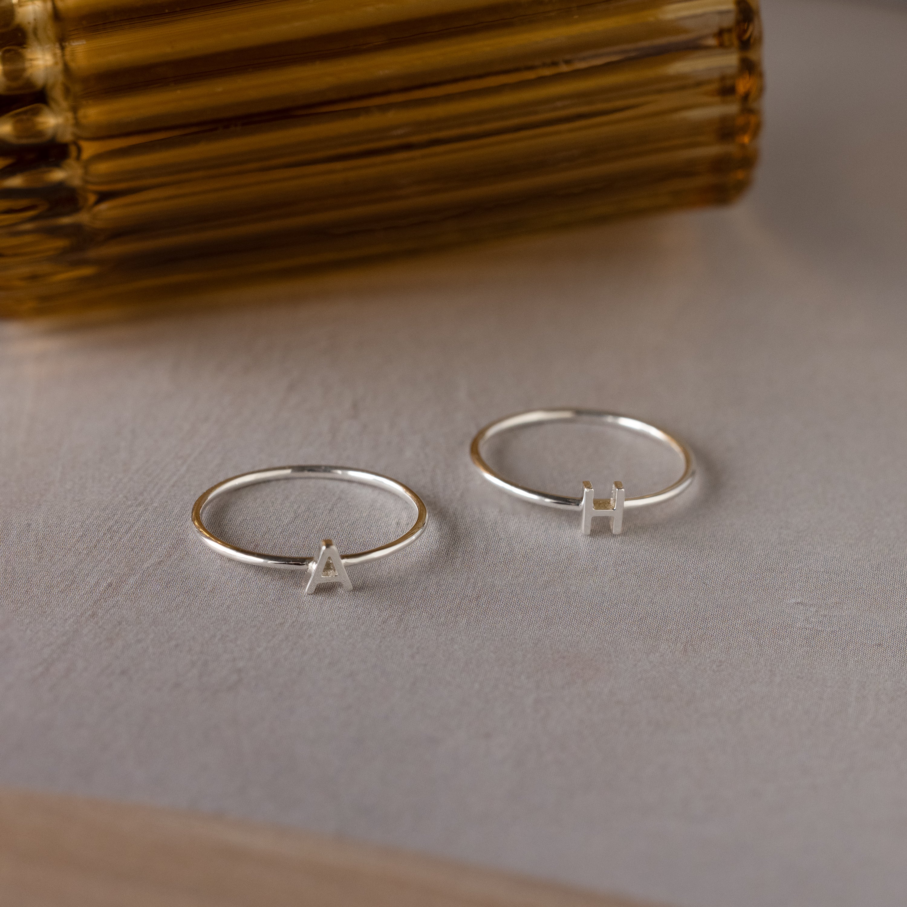 Alex Dainty Letter Ring - Image 3