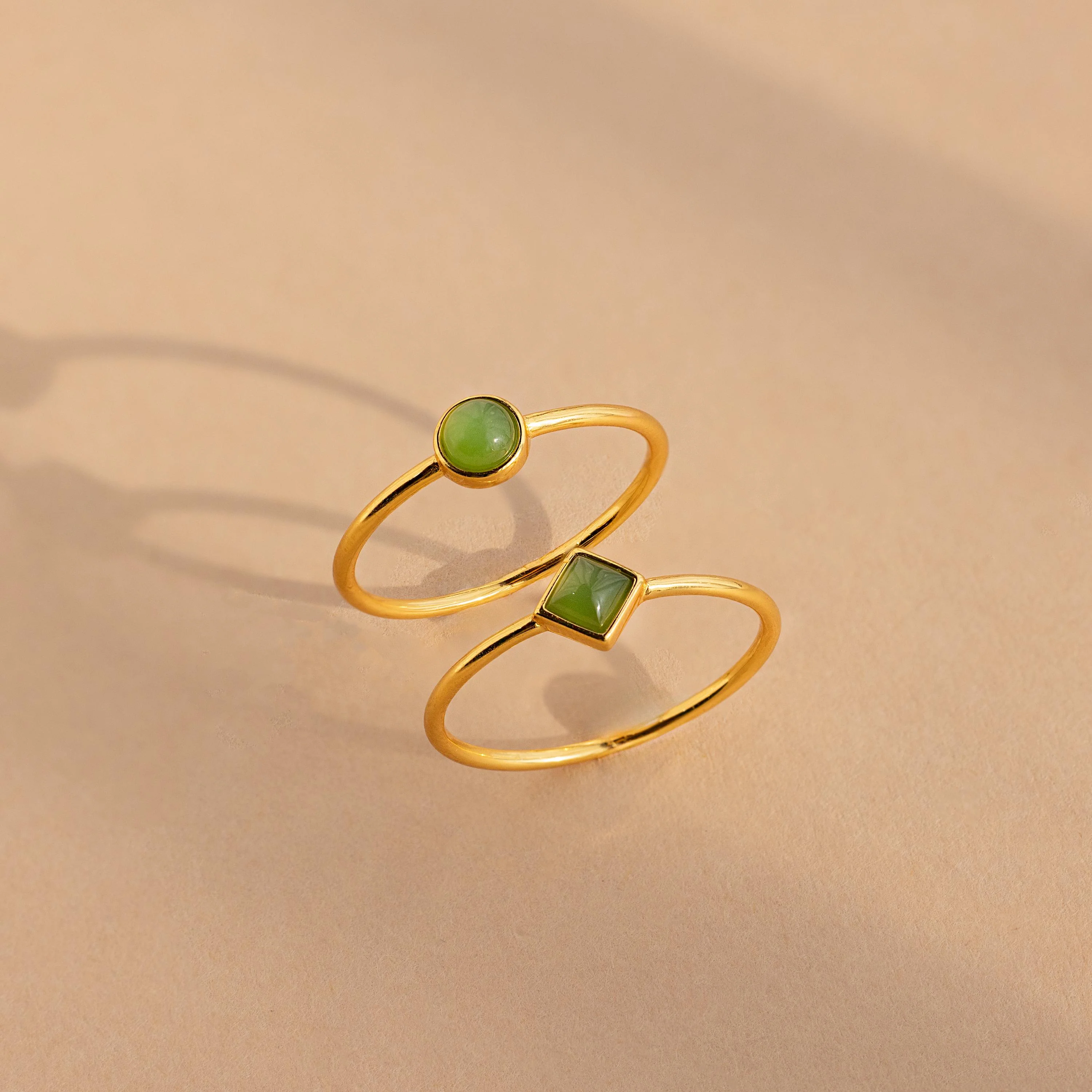 Dainty Jade Ring Set - Image 7