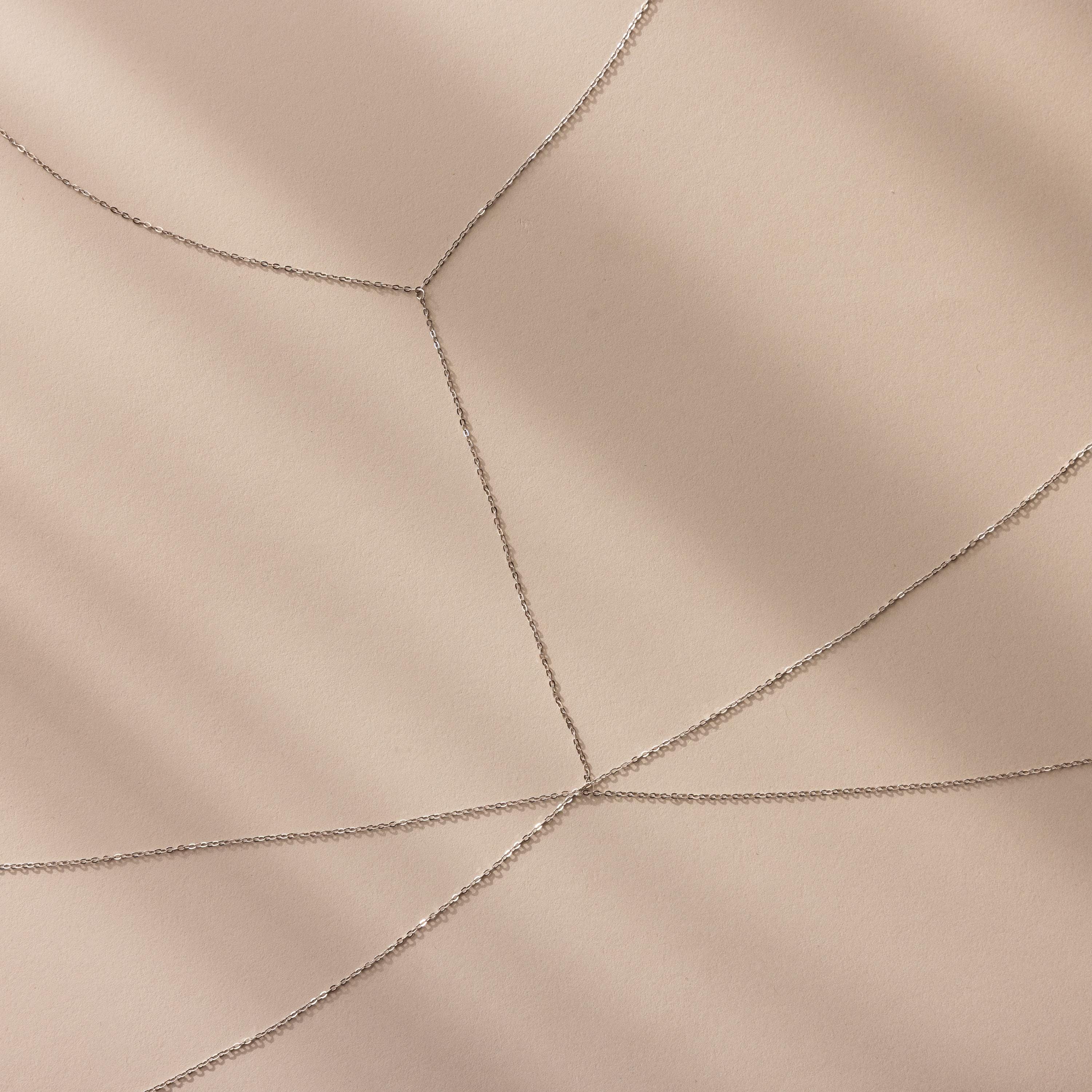 Dainty Layered Body Chain in Silver - Image 3