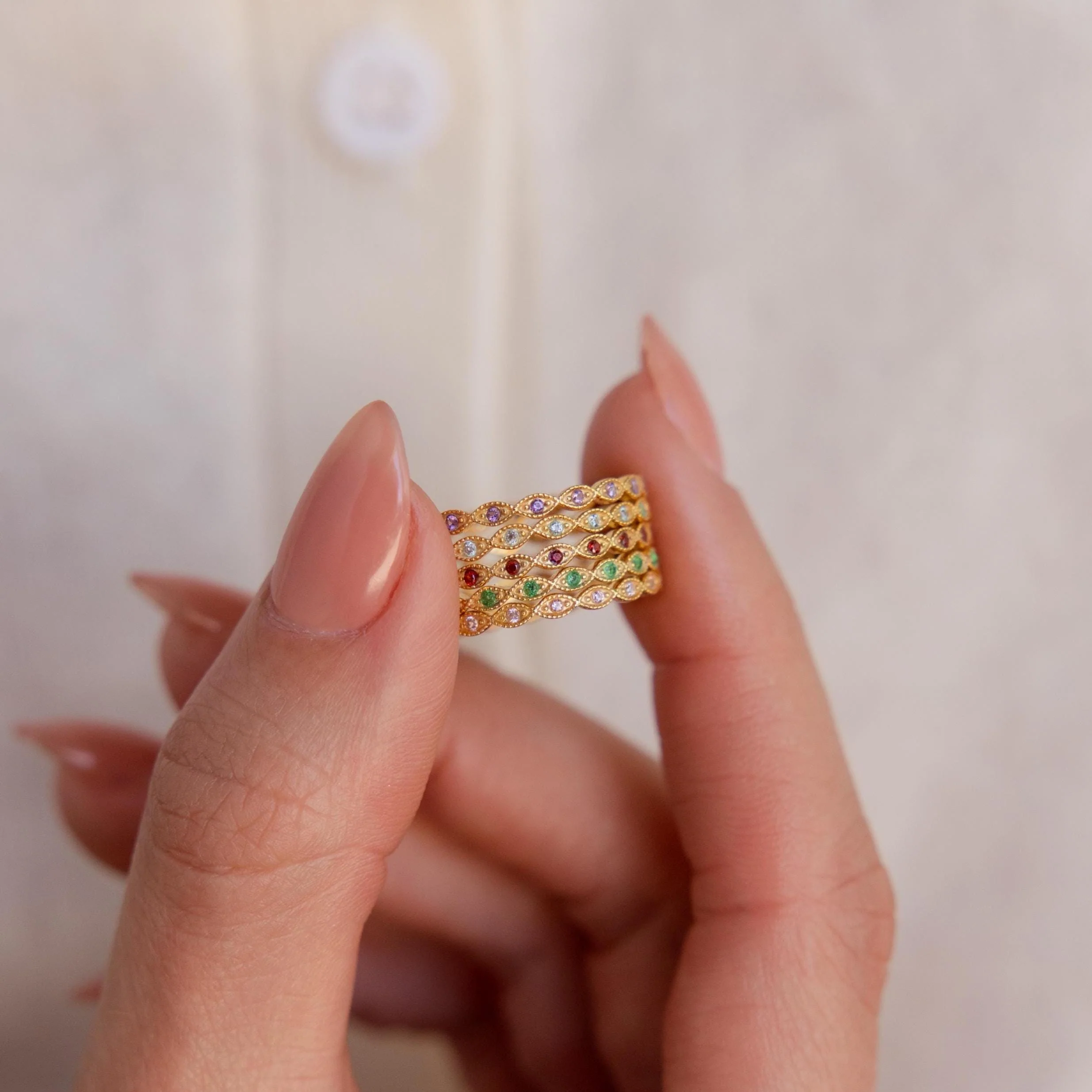 Dainty Marquise Pink Tourmaline Ring - Image 3