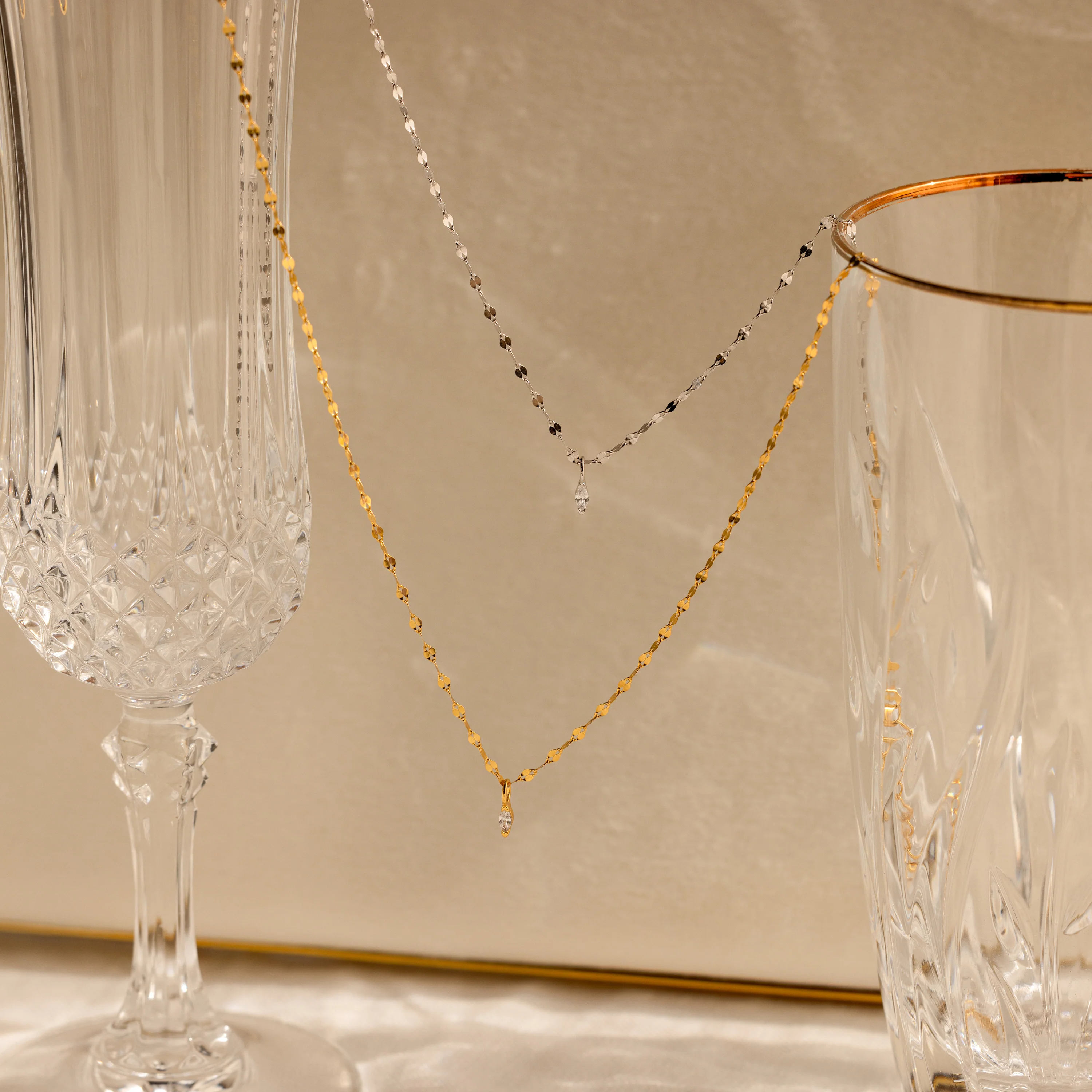 Dainty Marquise Pendant Necklace - Image 7