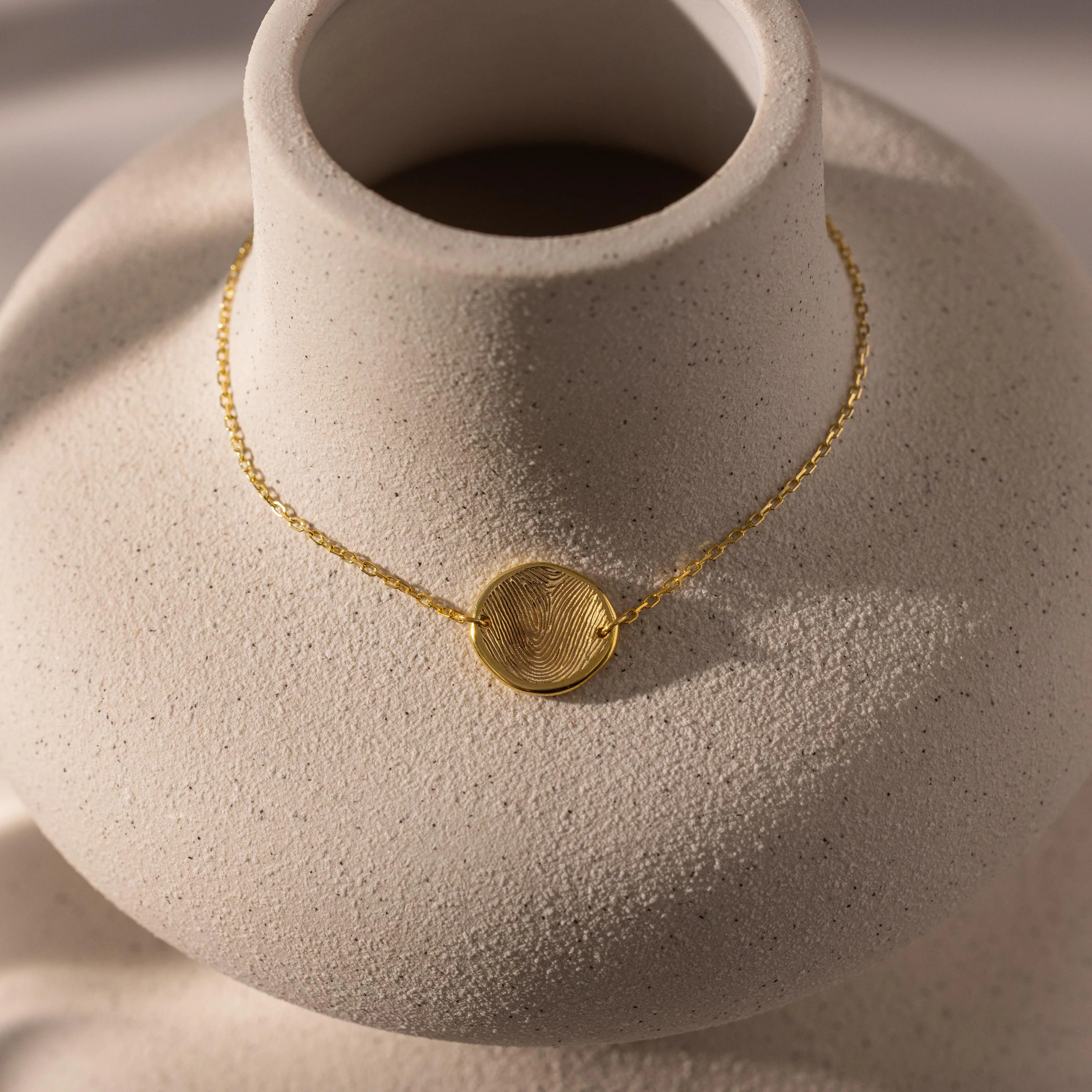 Dainty Organic Fingerprint Bracelet in 18K Gold - Image 5