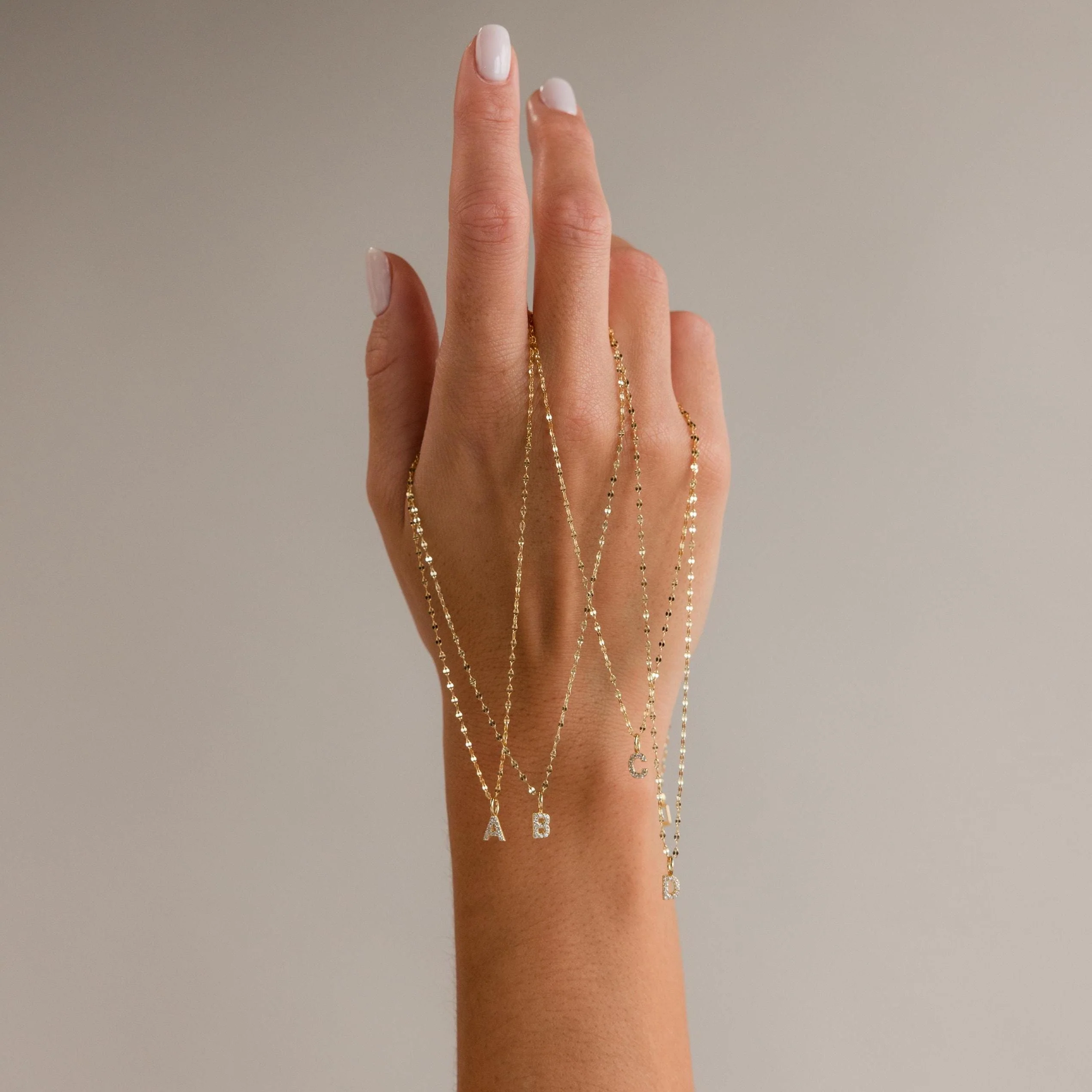 Dainty Pave Letter Necklace - Image 7