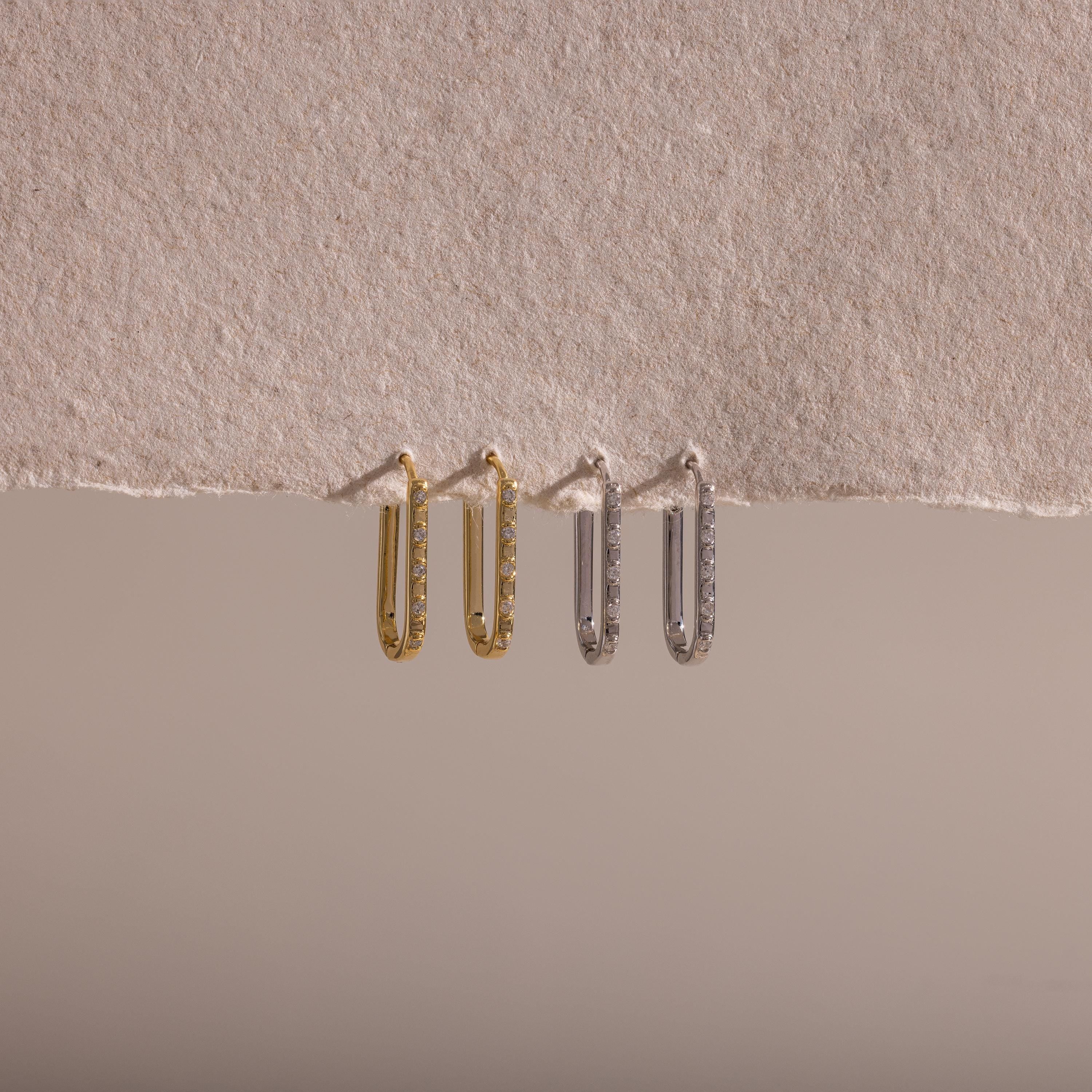Dainty Pave Link Earrings - Image 4