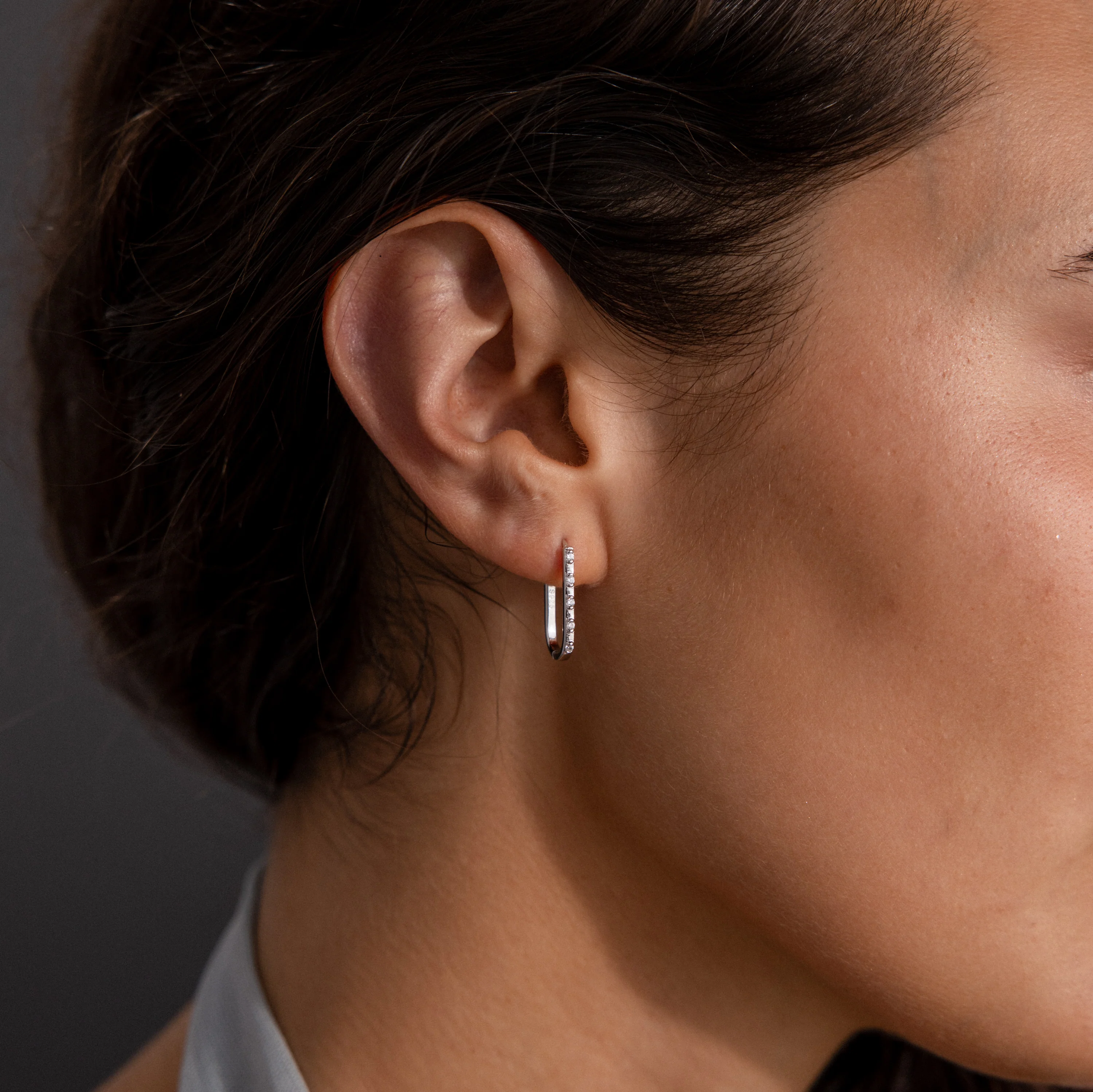 Dainty Pave Link Earrings - Image 5