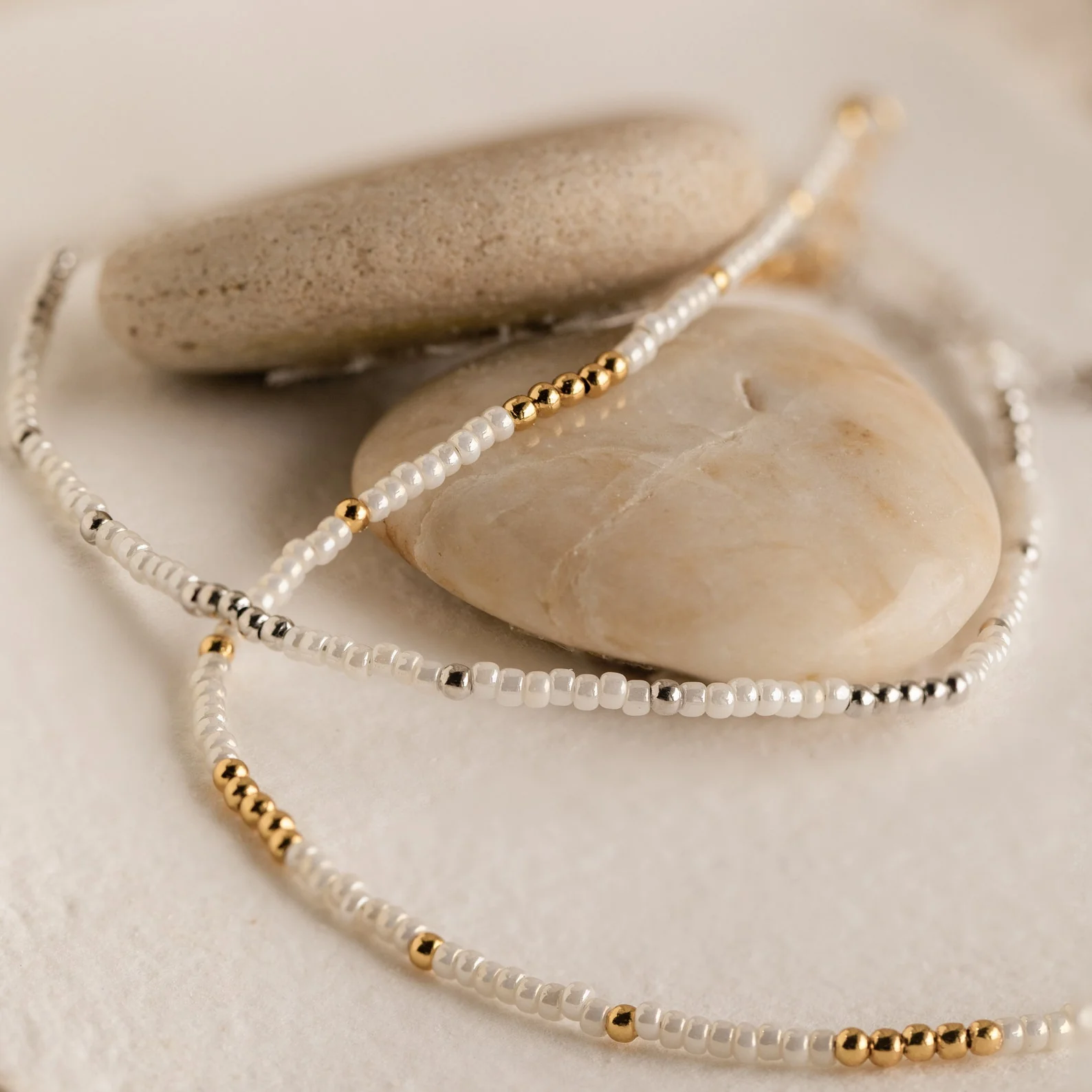 Dainty Pearl Beaded Anklet - Image 7