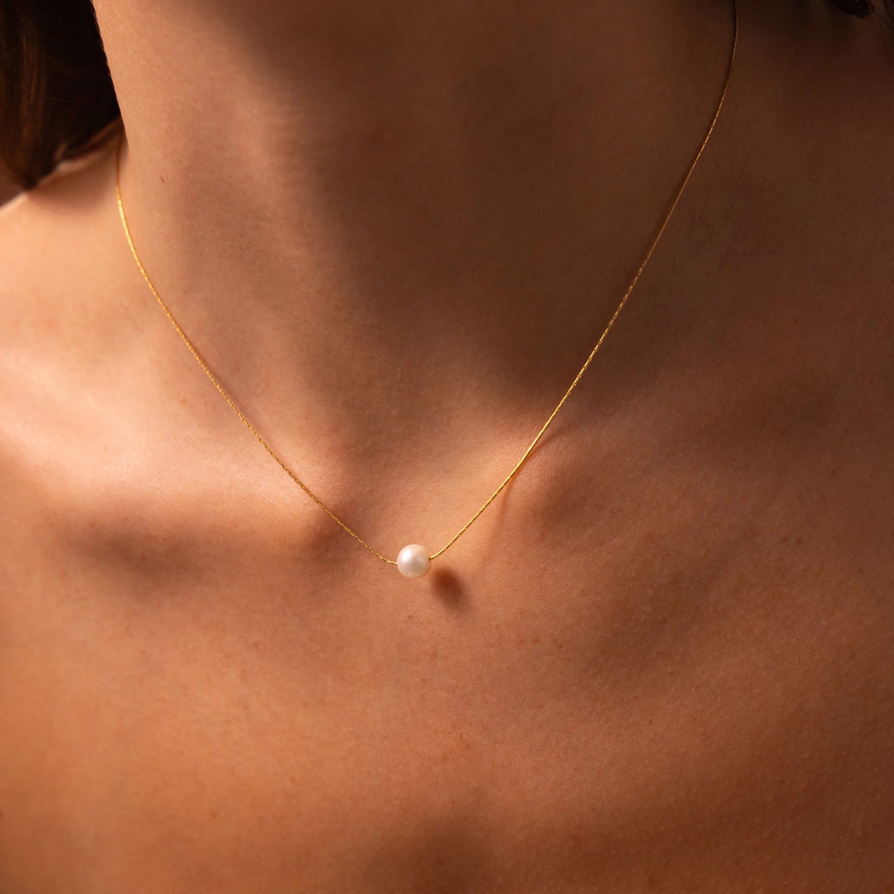 Dainty Pearl Dot Necklace - Image 2