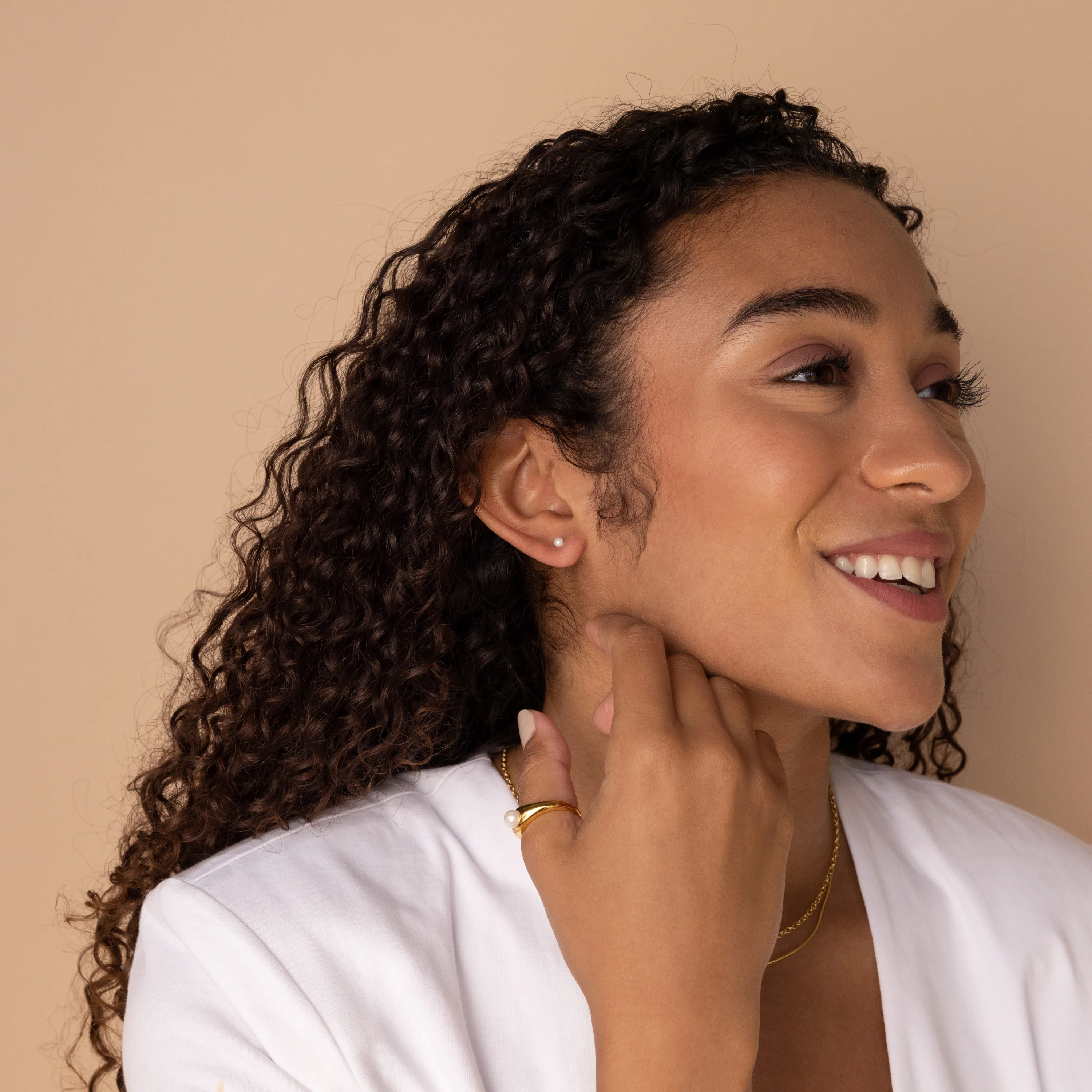 Dainty Pearl Studs - Image 6
