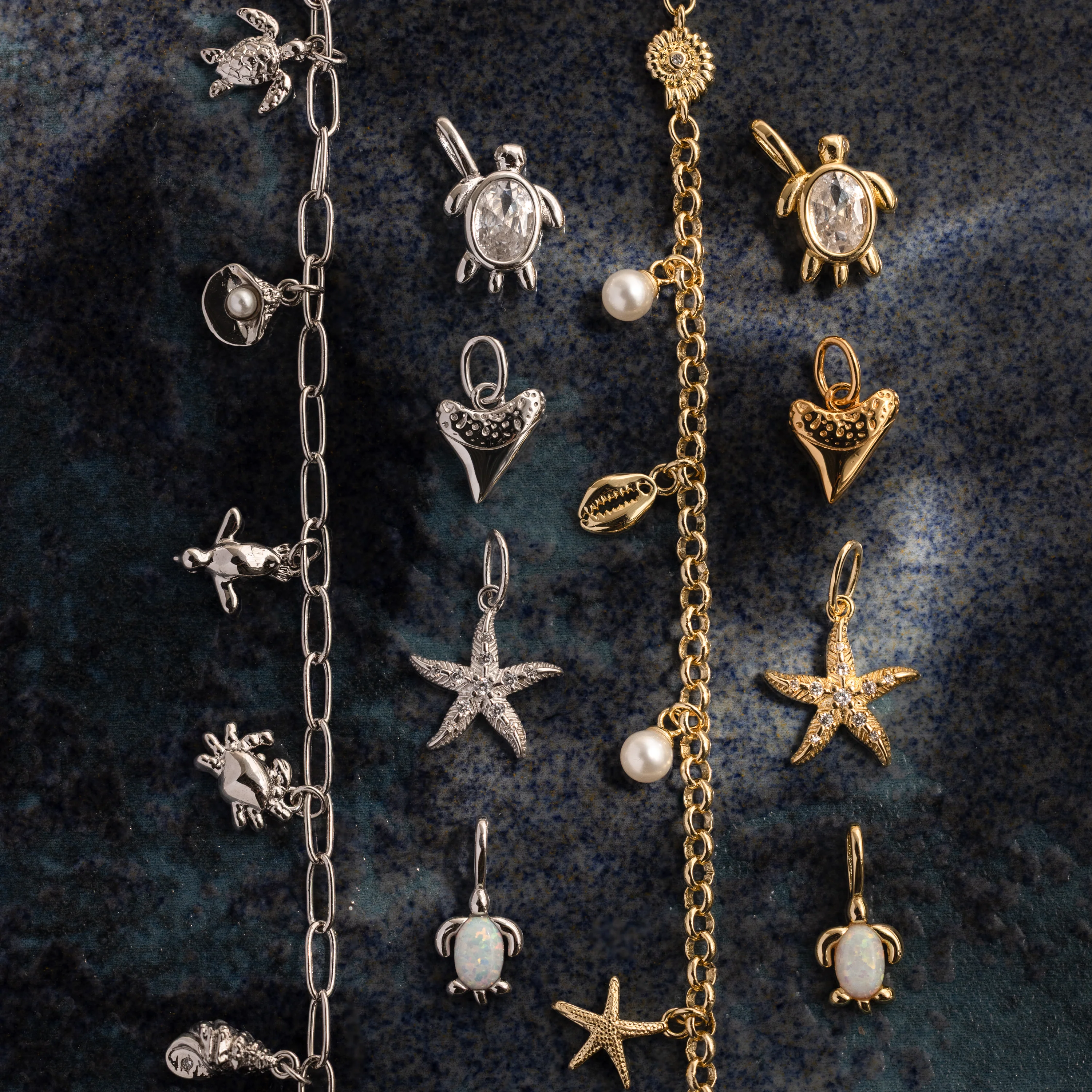 Dainty Shark Tooth Charm in 18K Gold - Image 8