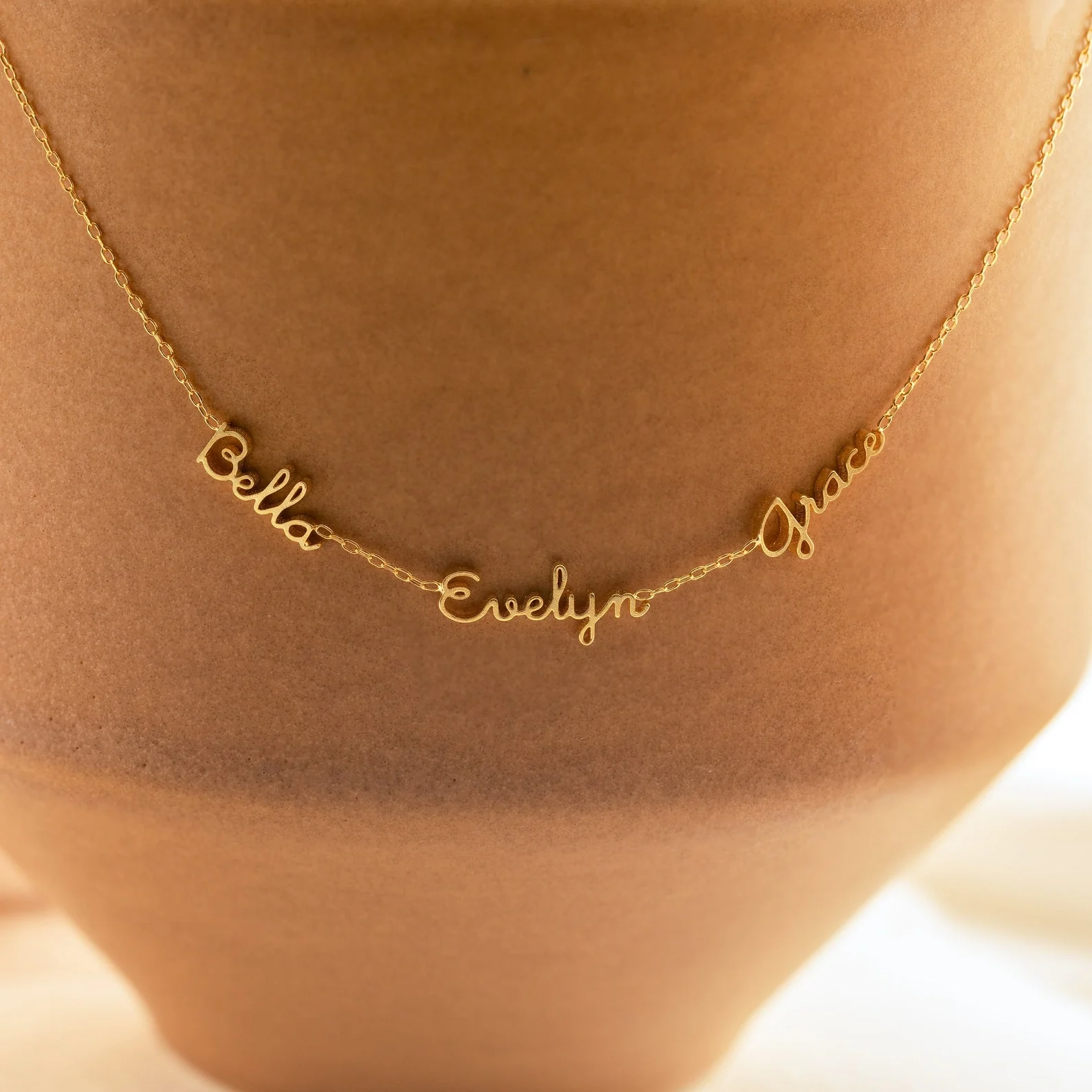 Dainty Tiny Multiple Name Necklace - Image 2
