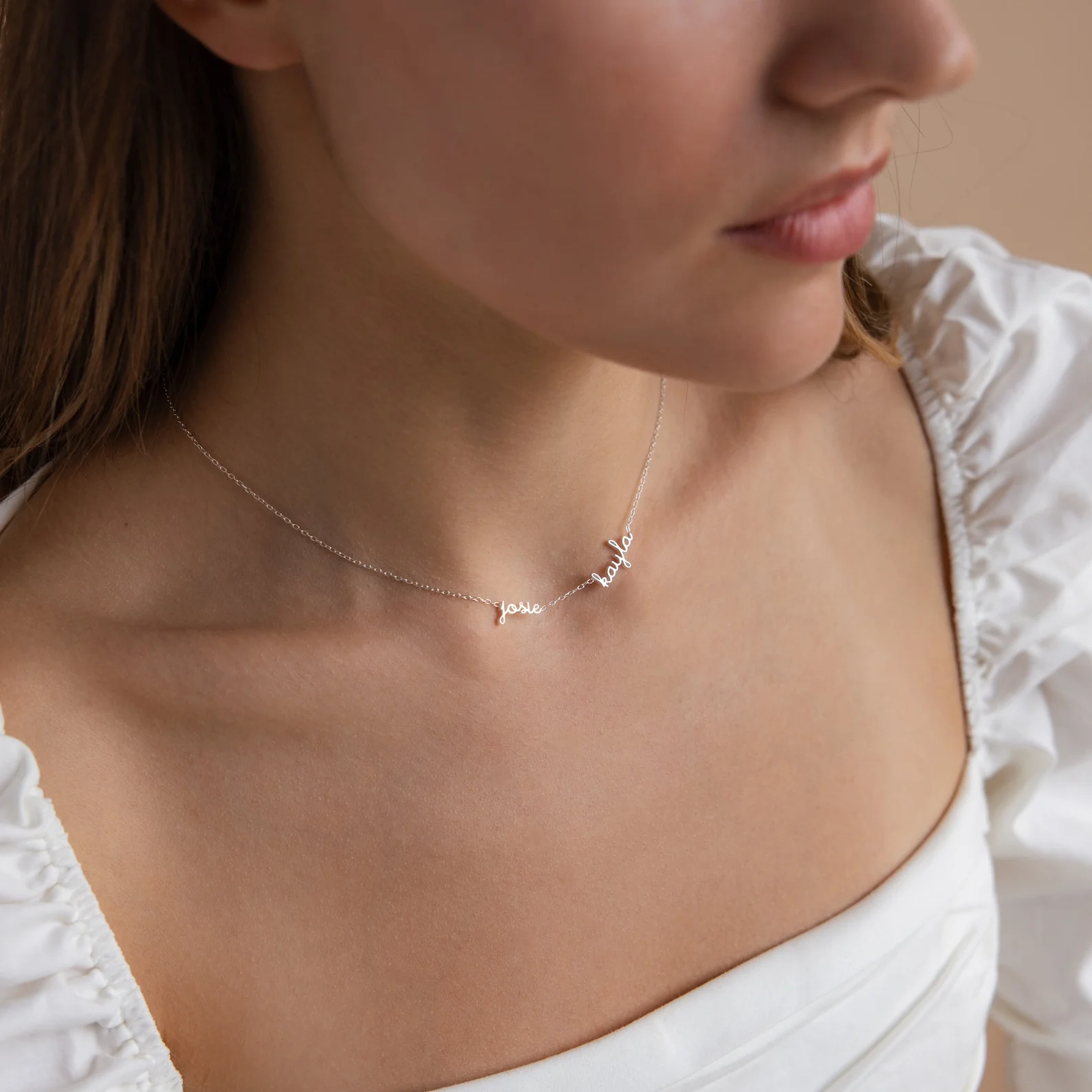 Dainty Tiny Multiple Name Necklace - Image 4