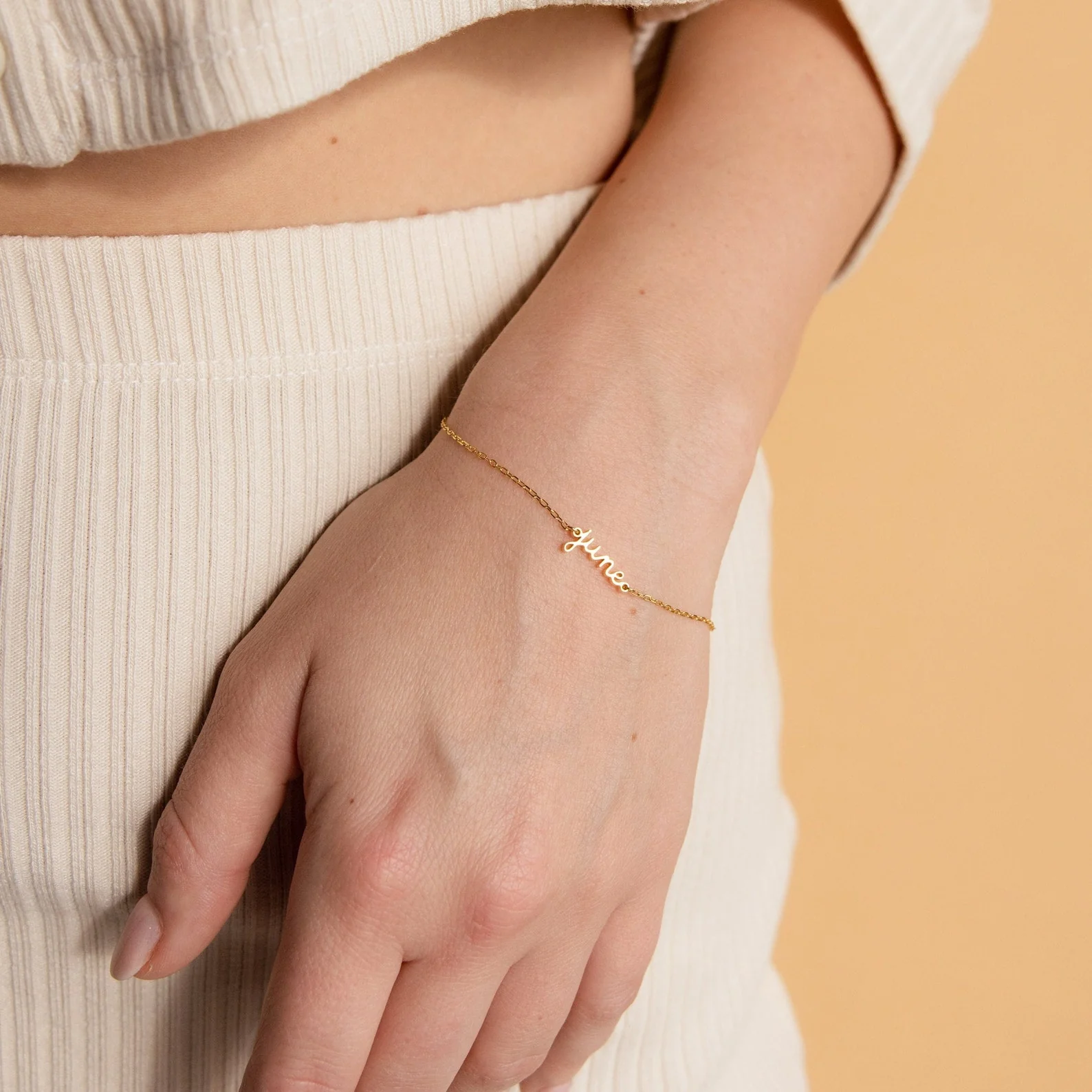 Dainty Tiny Name Bracelet - Image 5