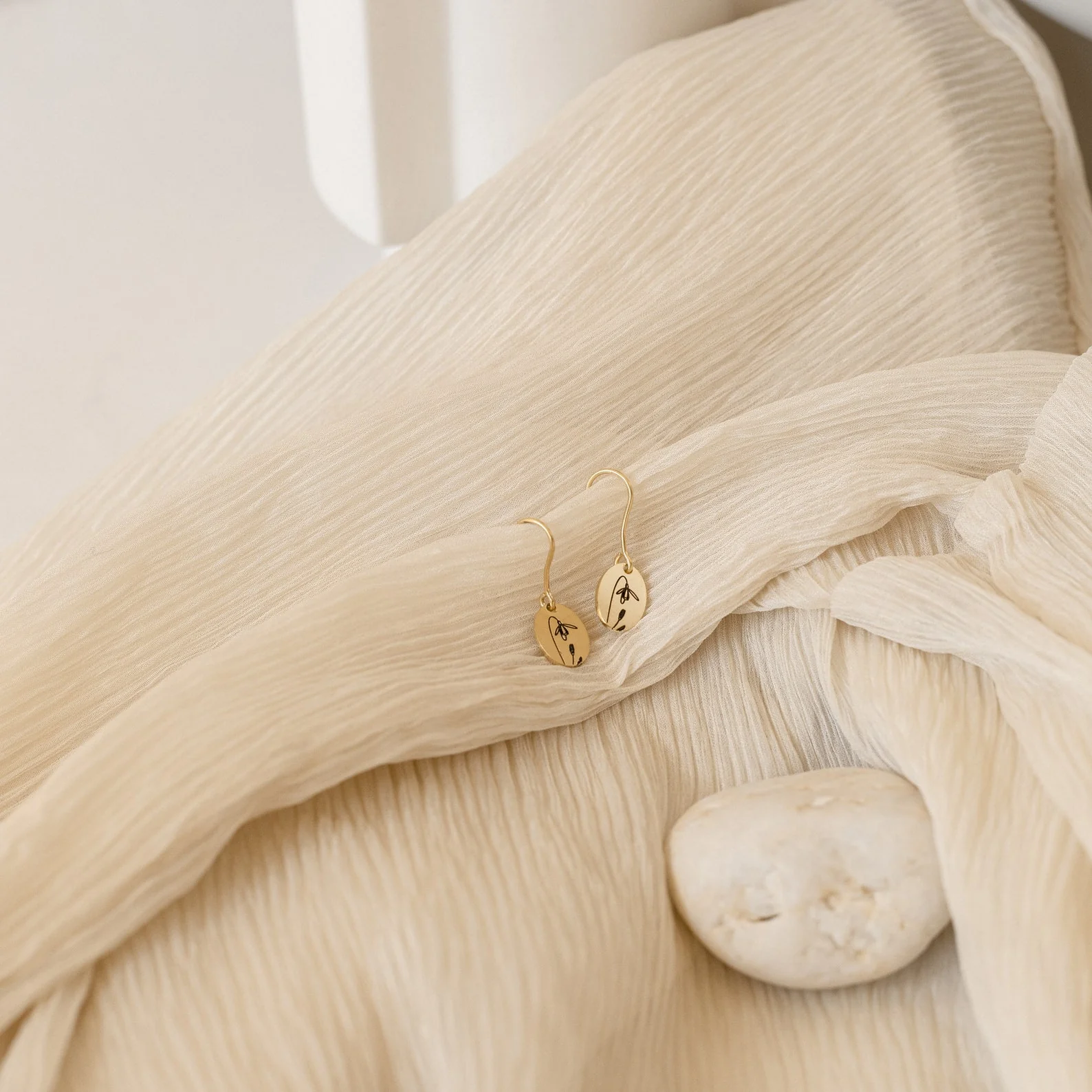 Dangling Birth Flower Earrings - Image 5