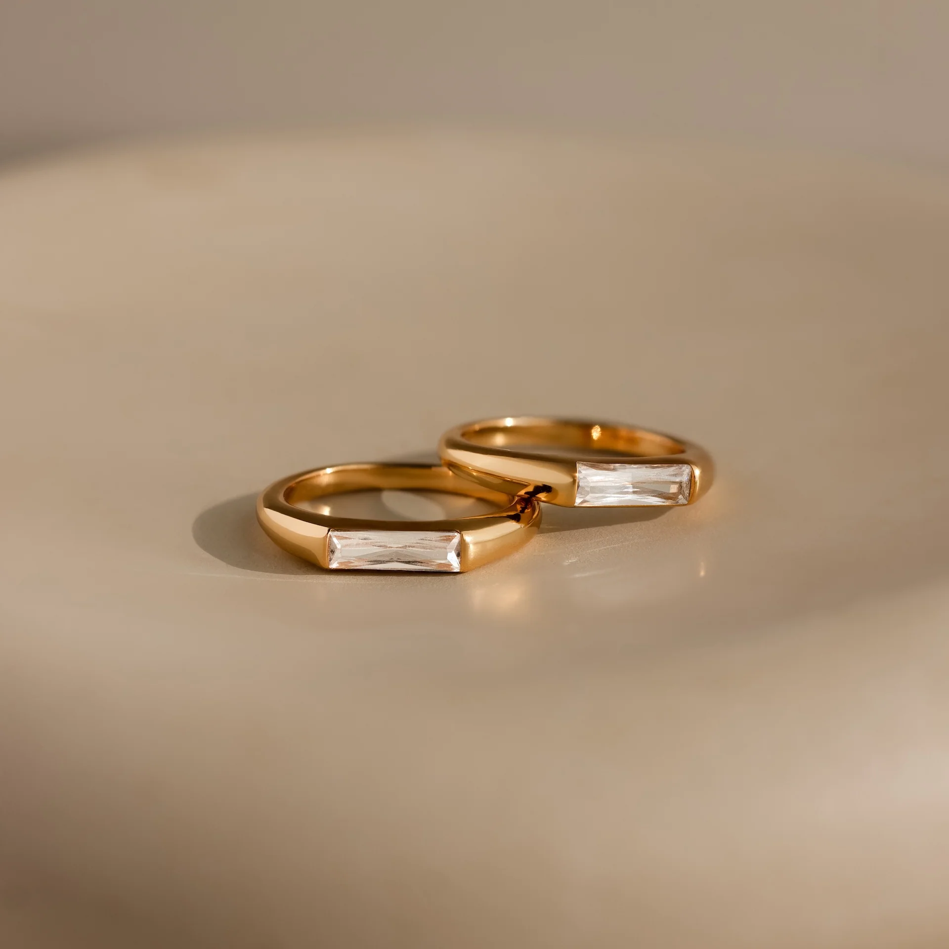 Diamond Baguette Signet Ring - Image 7