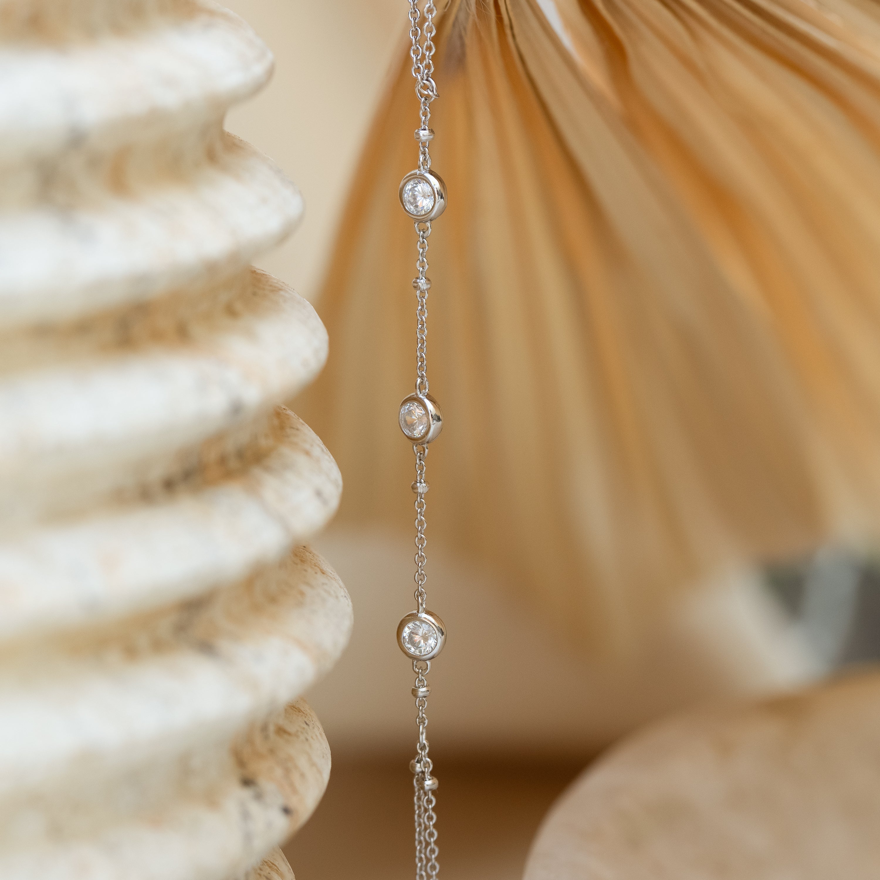 Diamond Bezel Hand Chain in Silver - Image 3