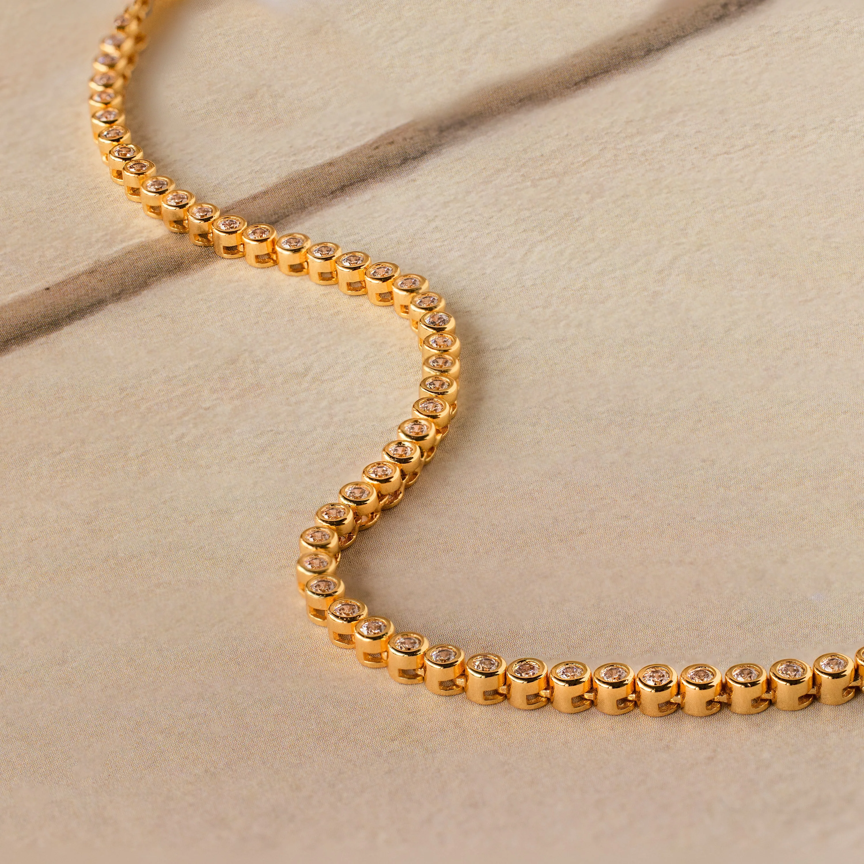 Diamond Bezel Tennis Necklace - Image 3