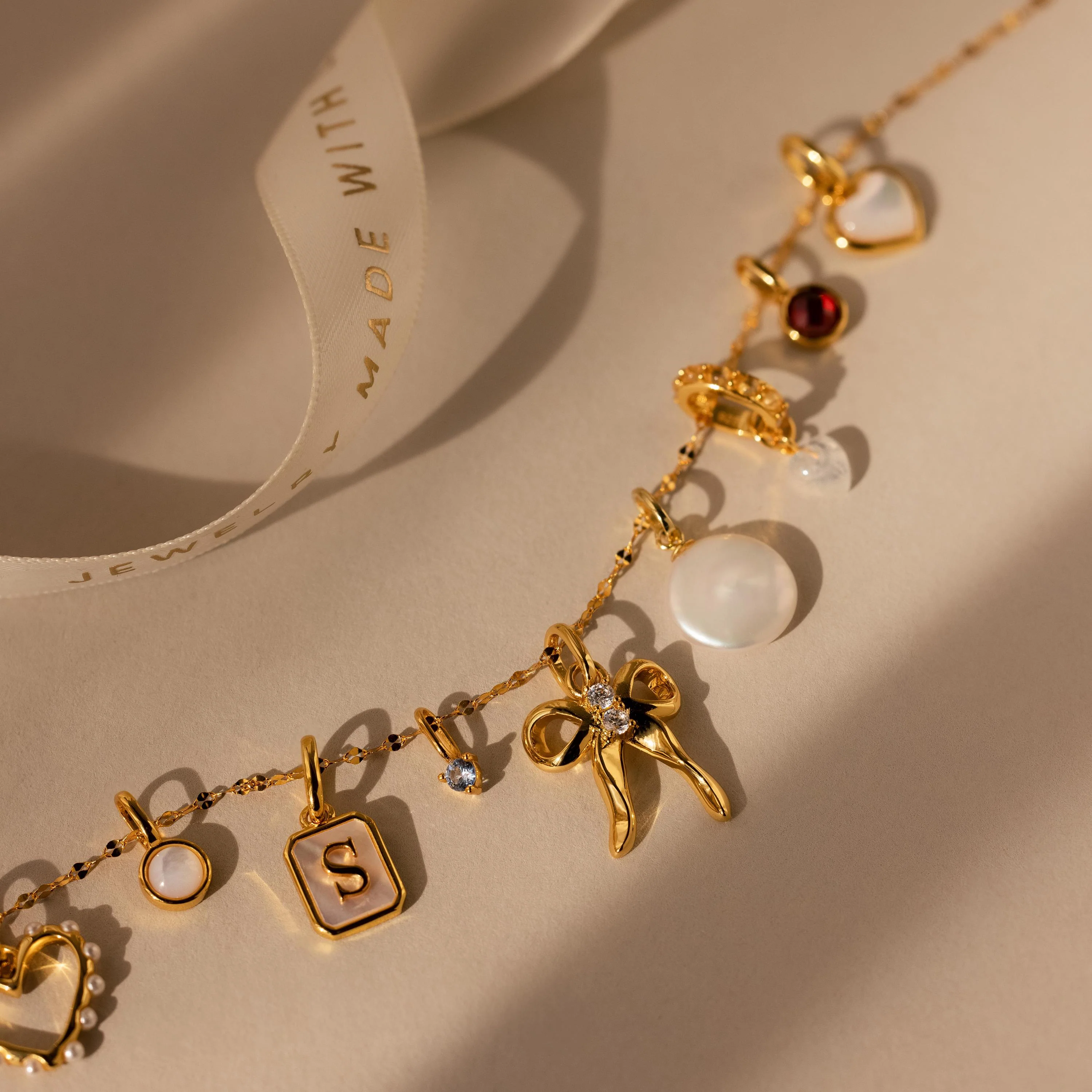 Diamond Bow Charm in 18K Gold - Image 8