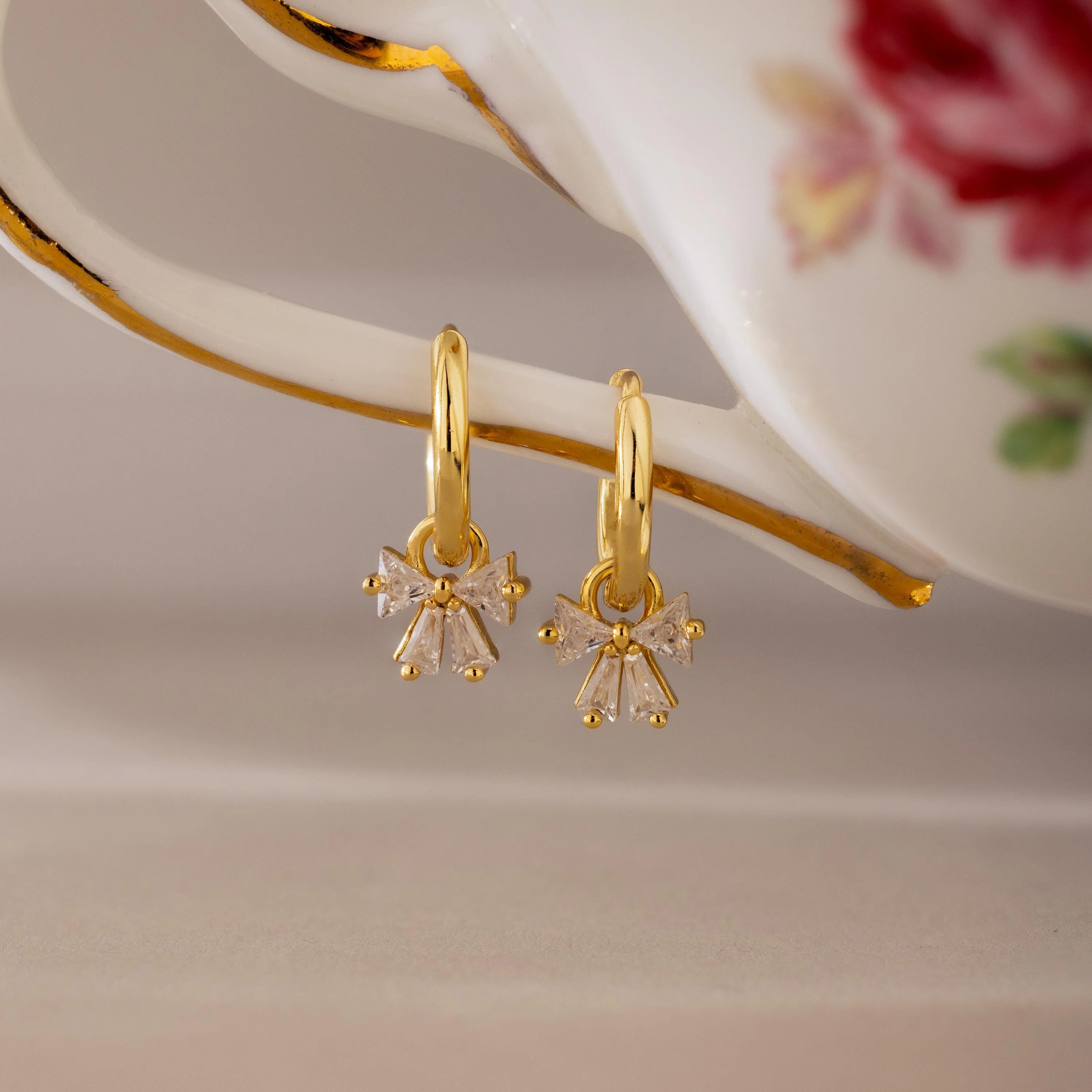 Diamond Bow Hoops - Image 3