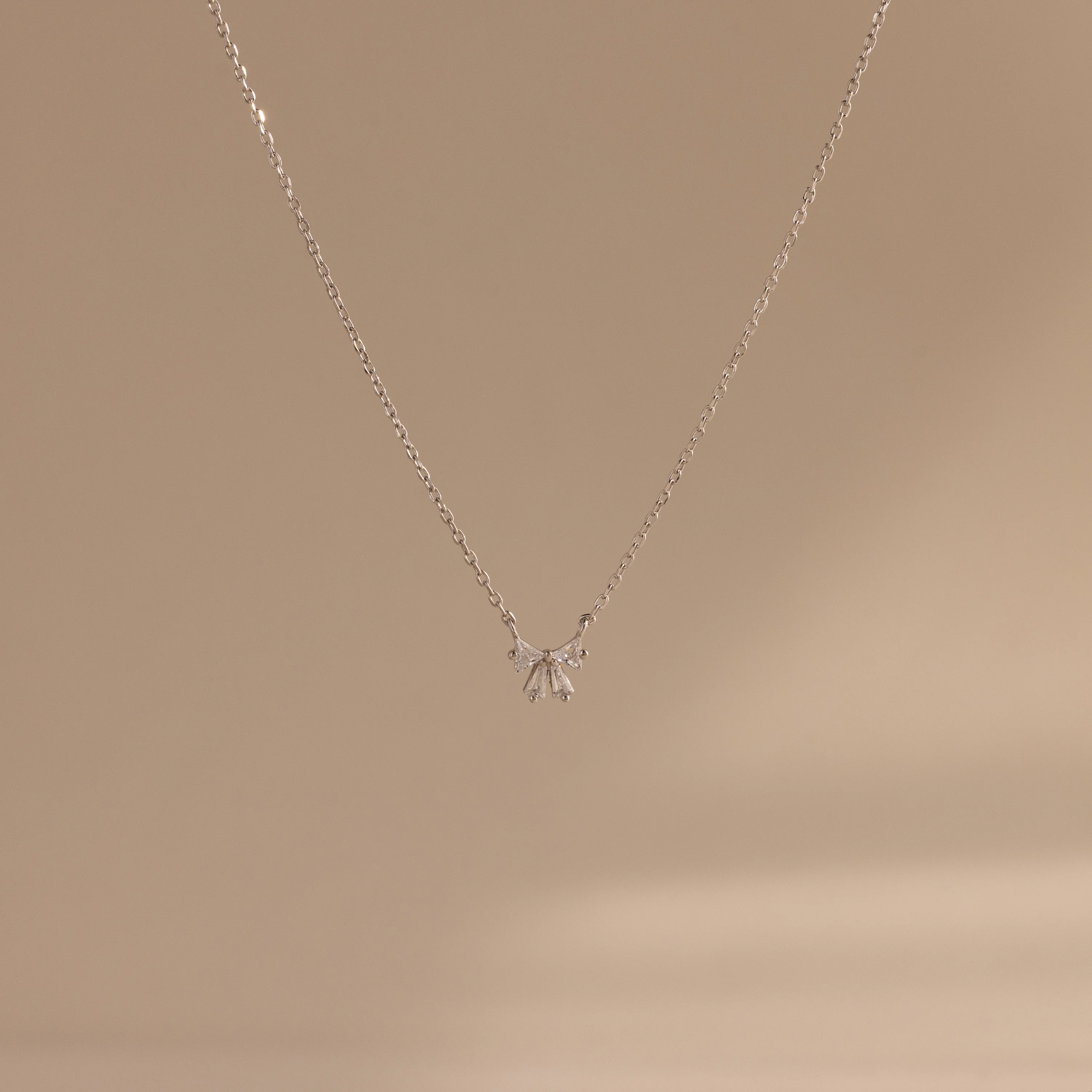 Diamond Bow Necklace - Image 2