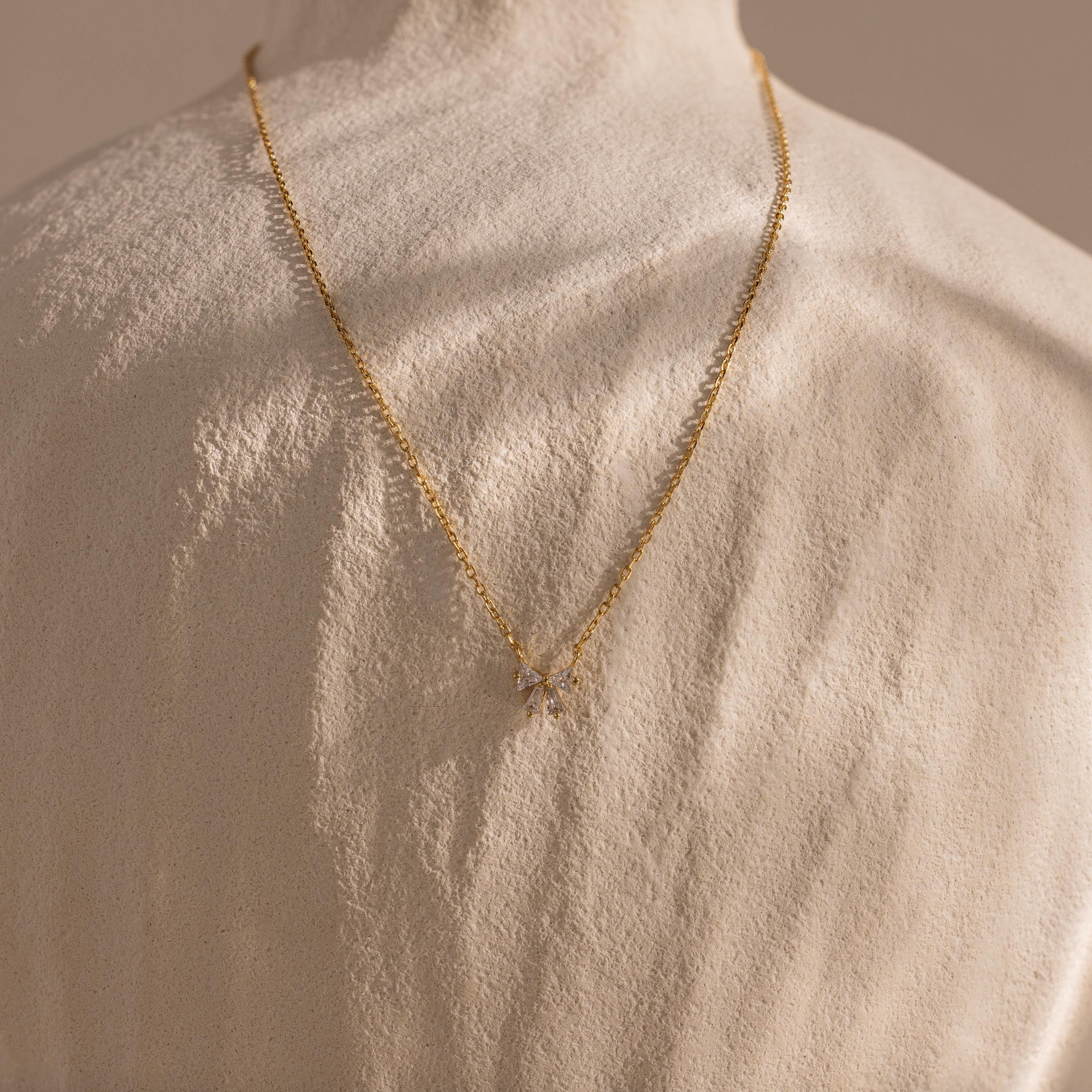 Diamond Bow Necklace - Image 8