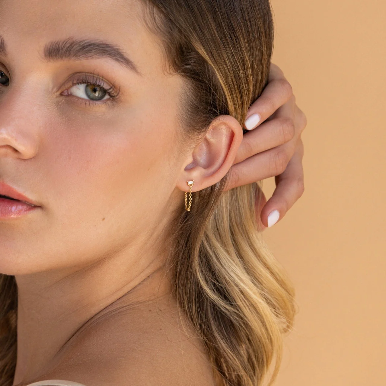 Baguette Chain Studs - Image 8