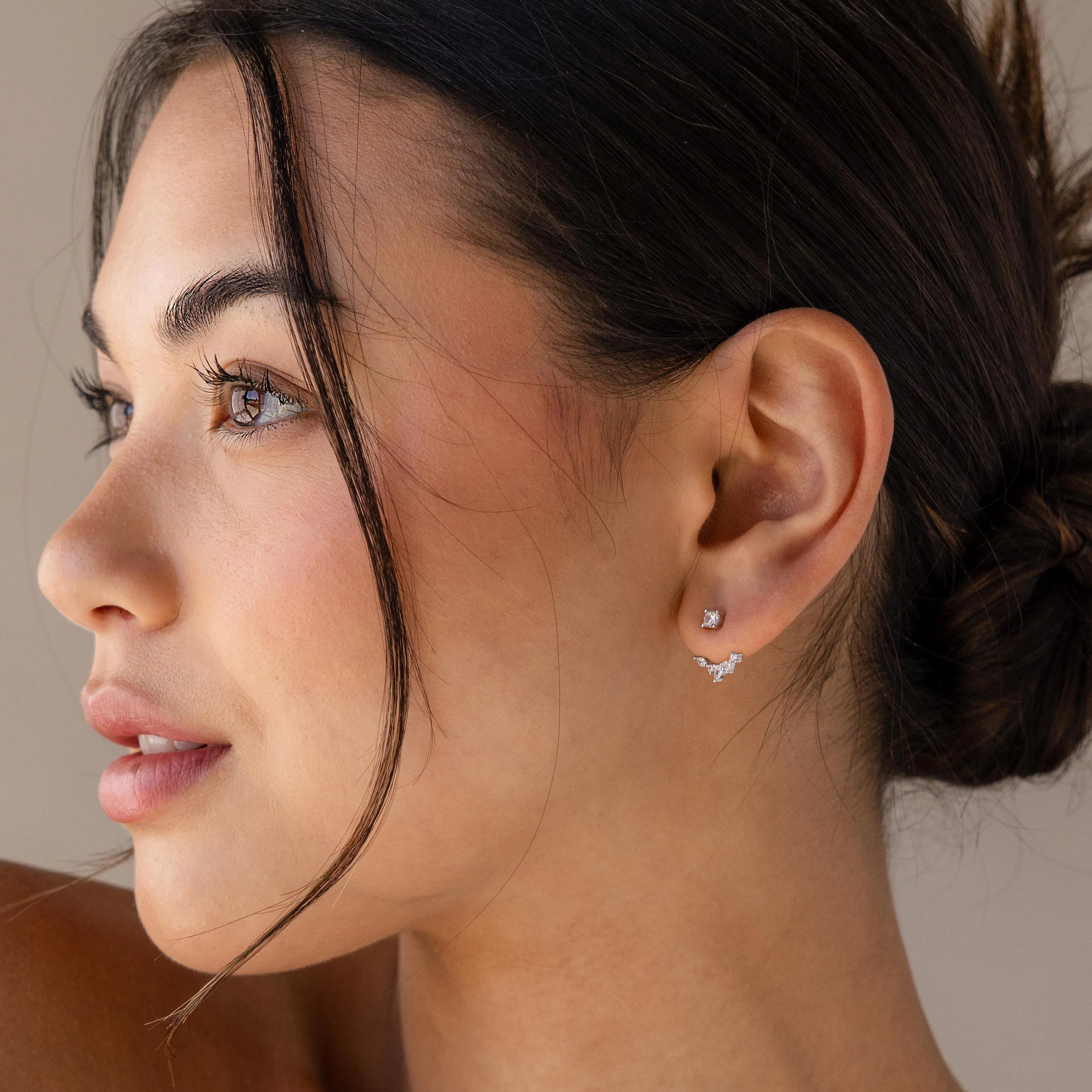 Diamond Cluster Ear Jackets - Image 6