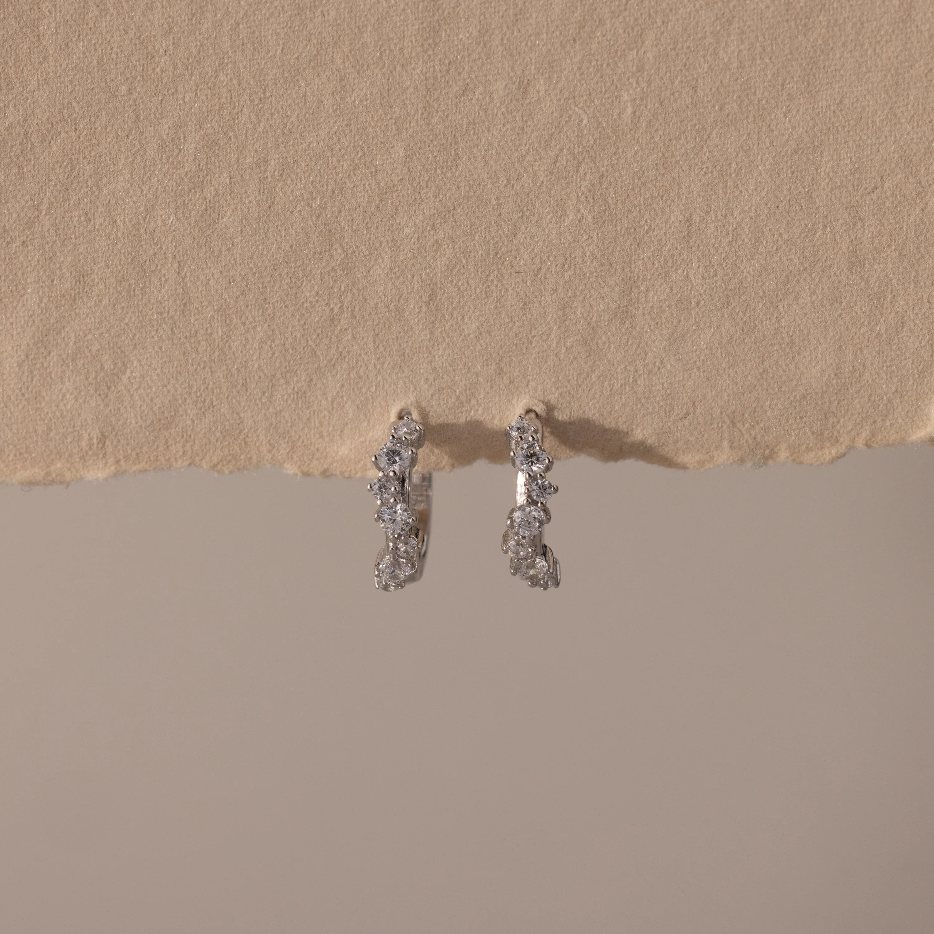Diamond Cluster Hoops - Image 3