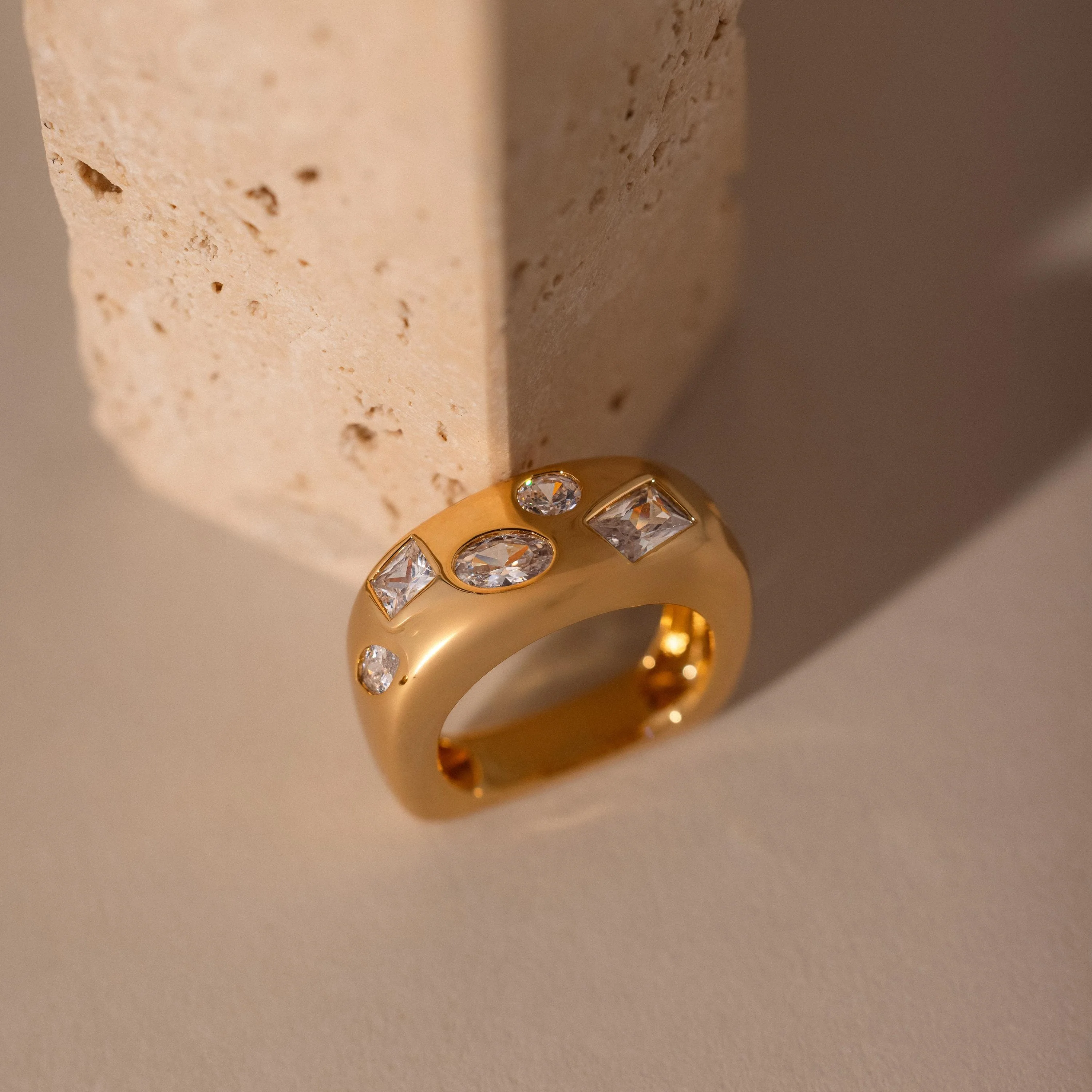 Diamond Confetti Signet Ring - Image 7