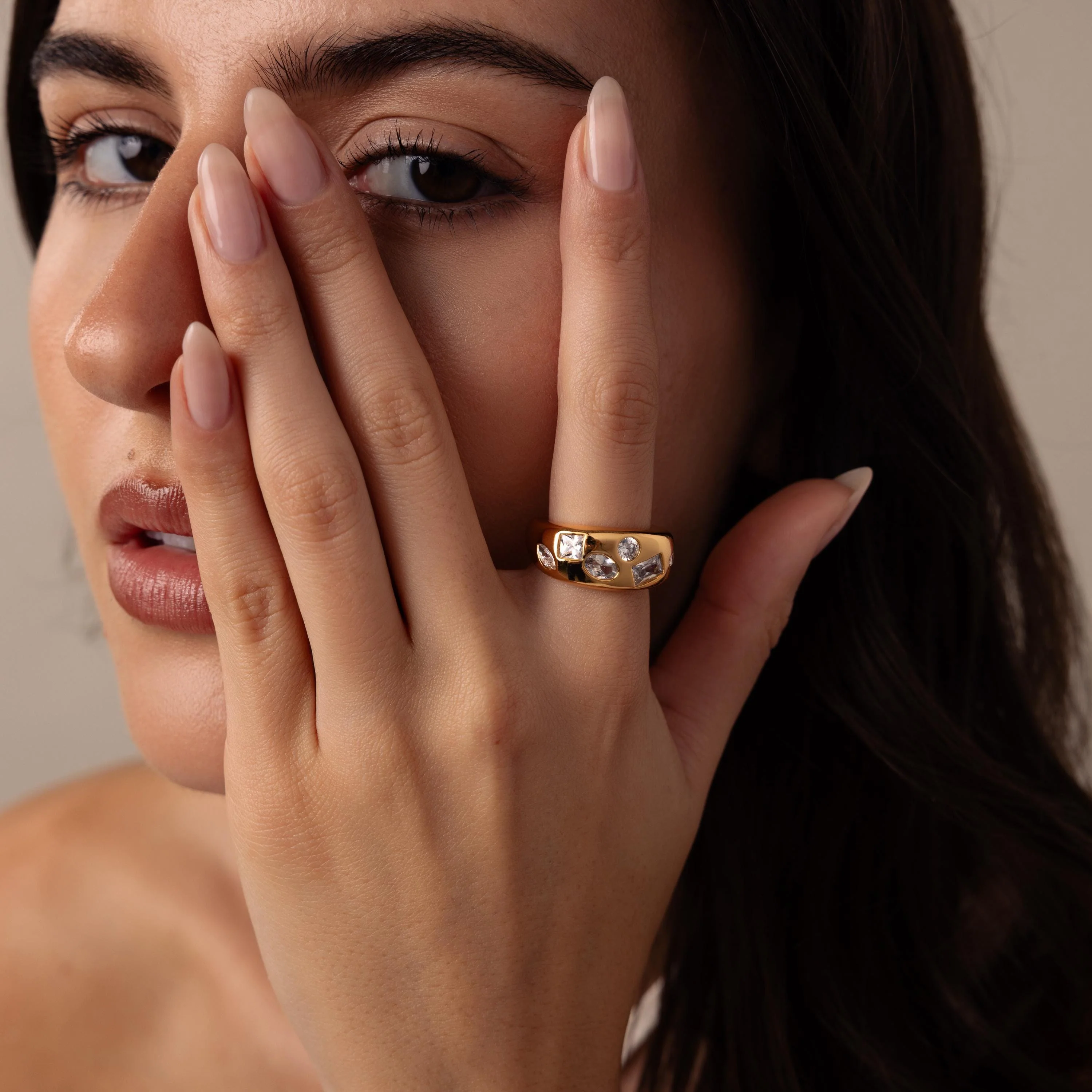 Diamond Confetti Signet Ring - Image 8