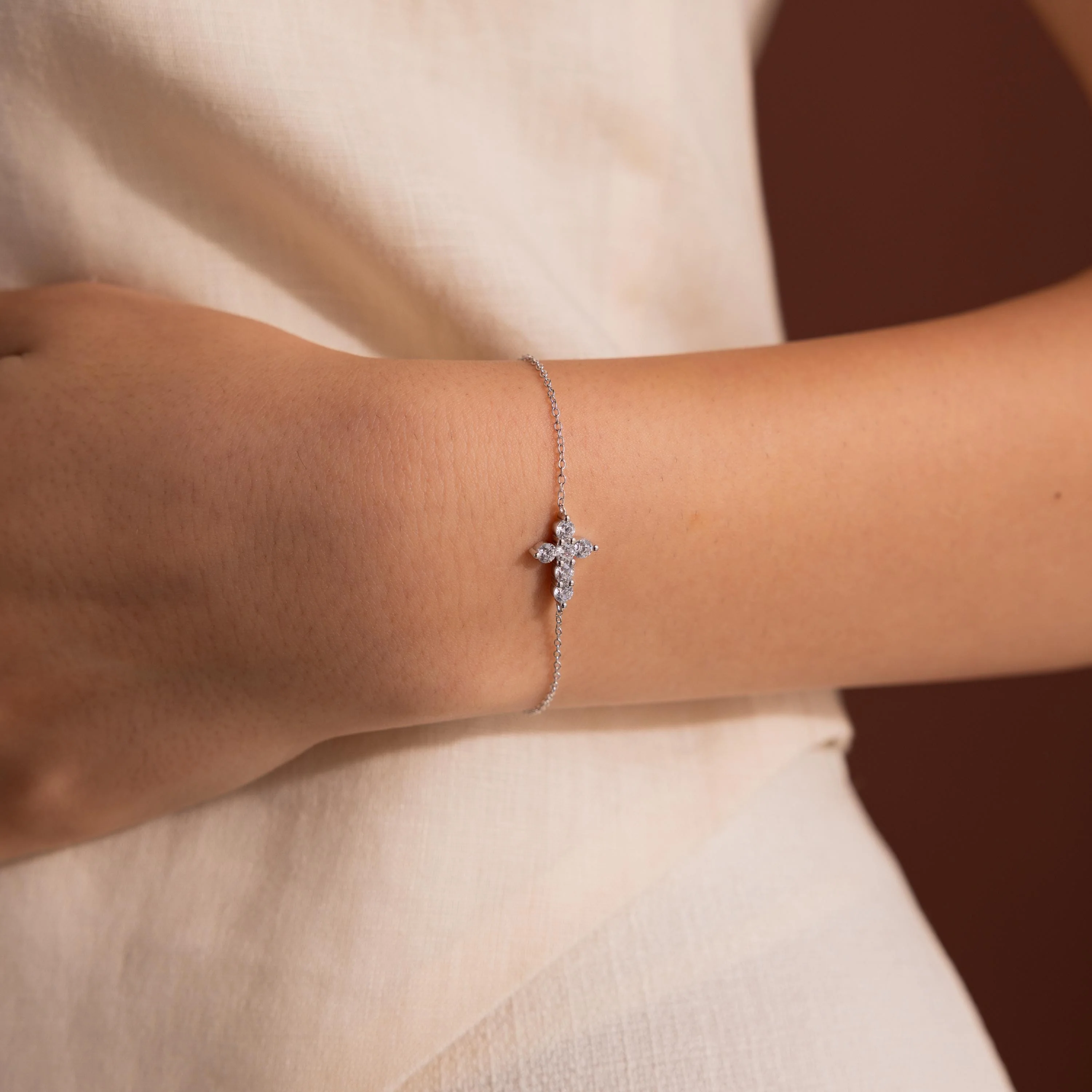 Diamond Cross Bracelet - Image 4