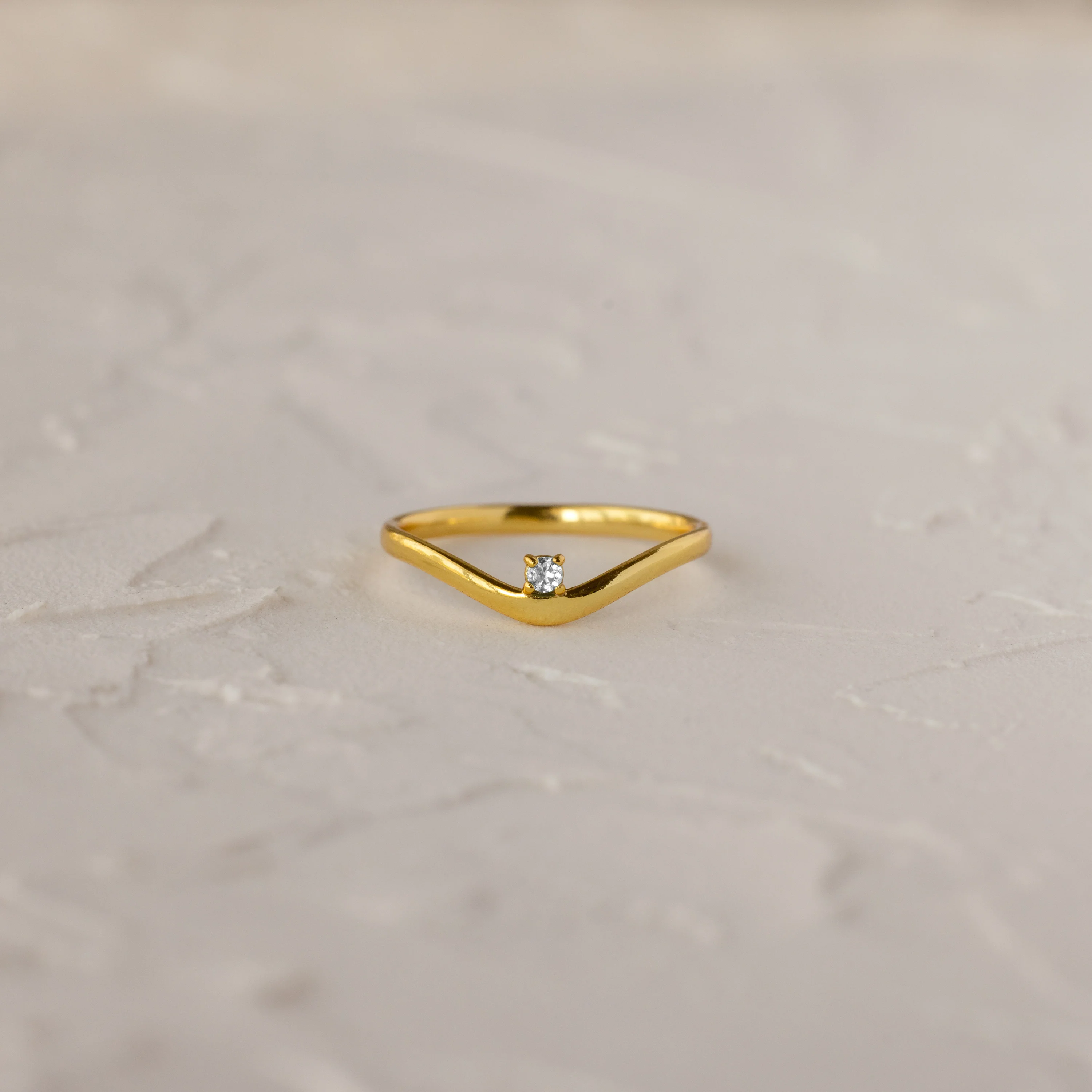 Birthstone Drop Curve Ring - Image 6