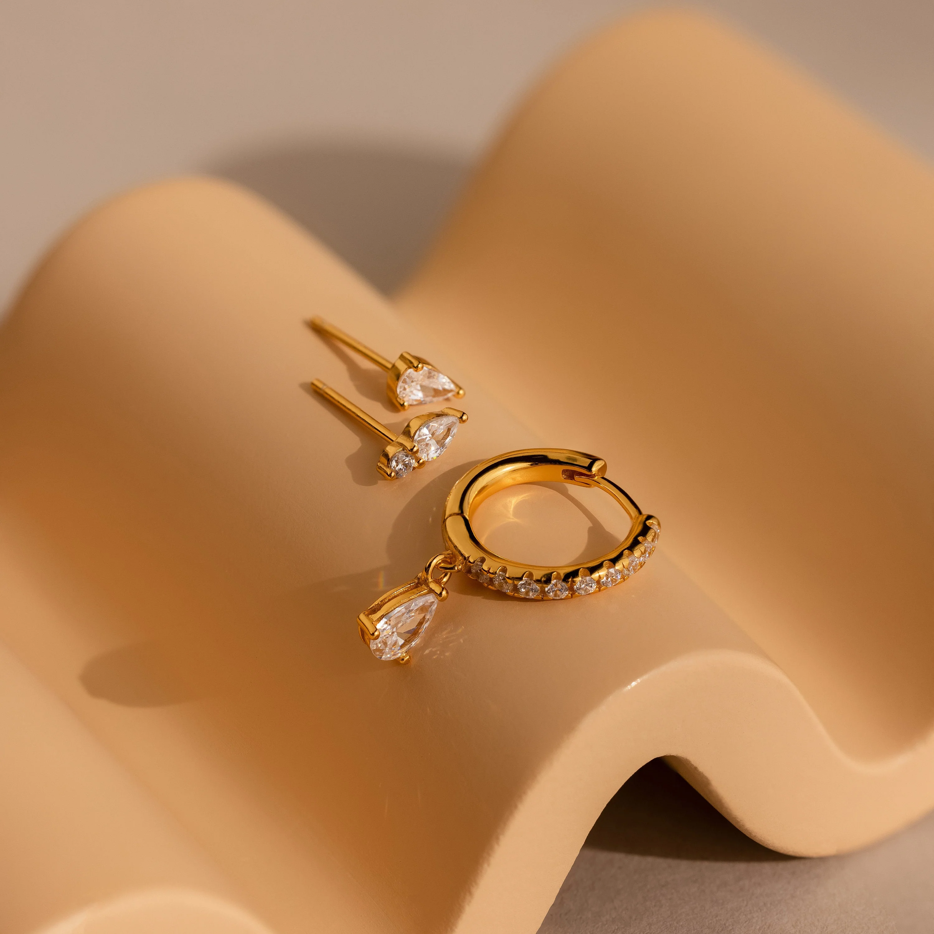 Diamond Drop Earrings Set - Image 7