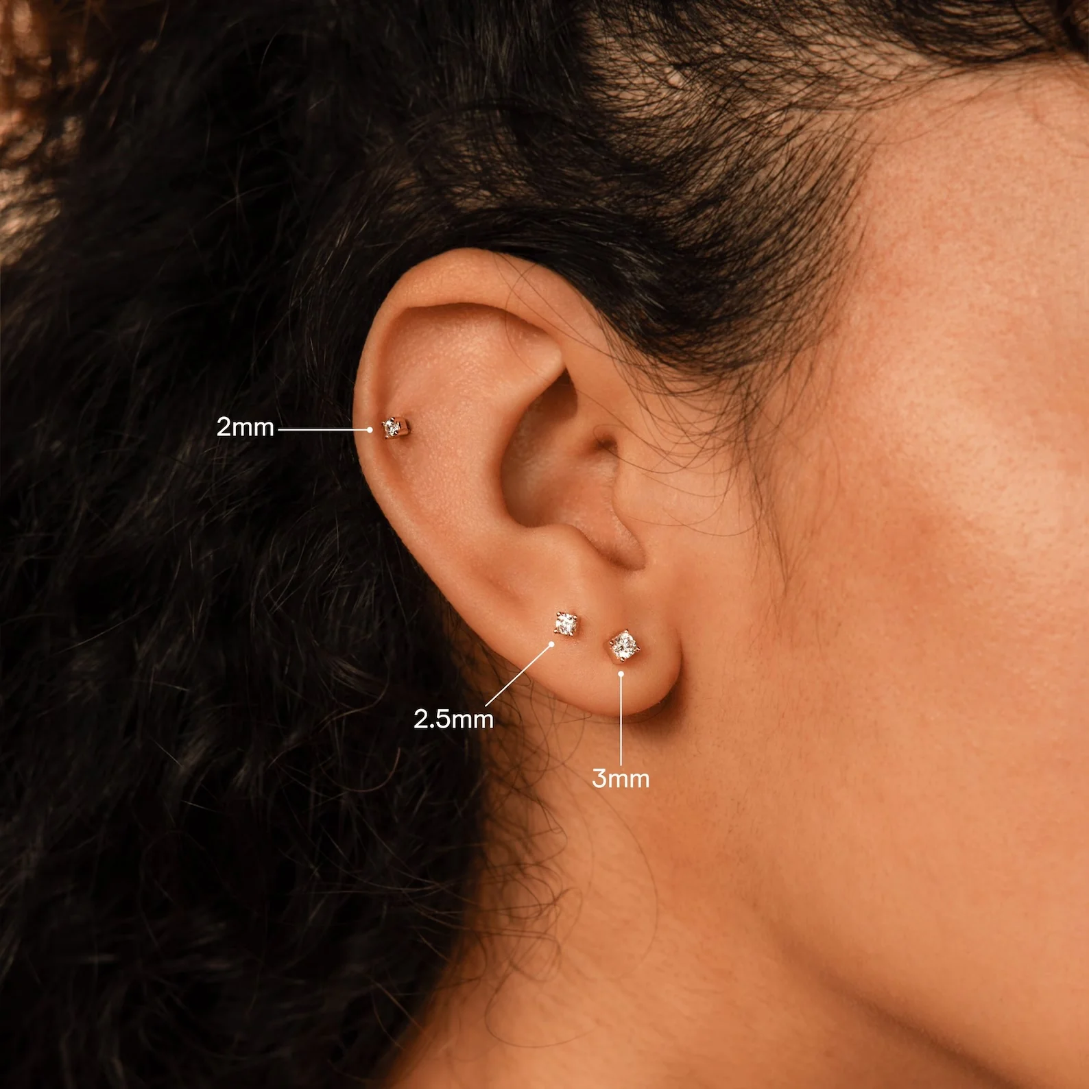 Diamond Flatback Studs Set - Image 3