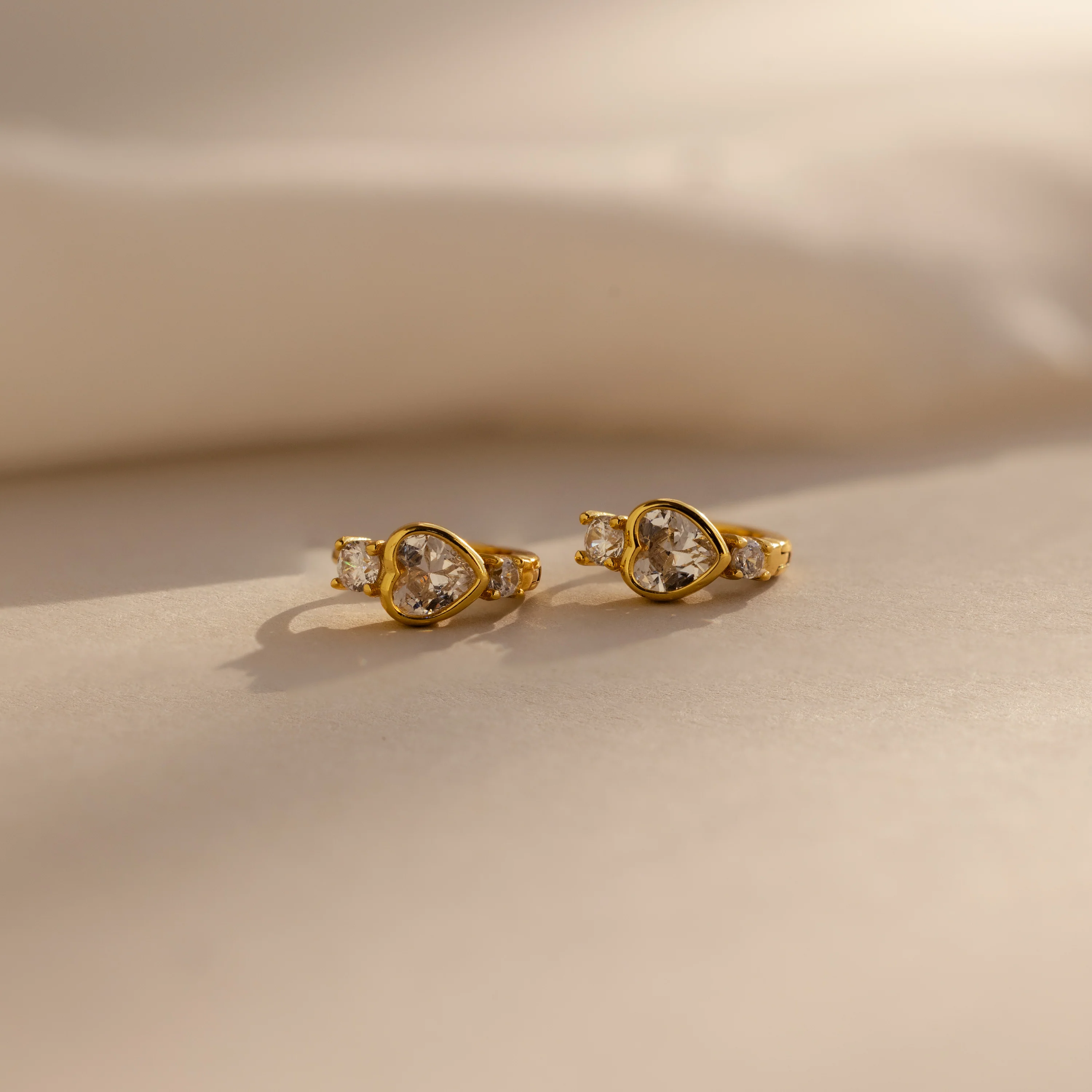 Diamond Heart Hoops - Image 5
