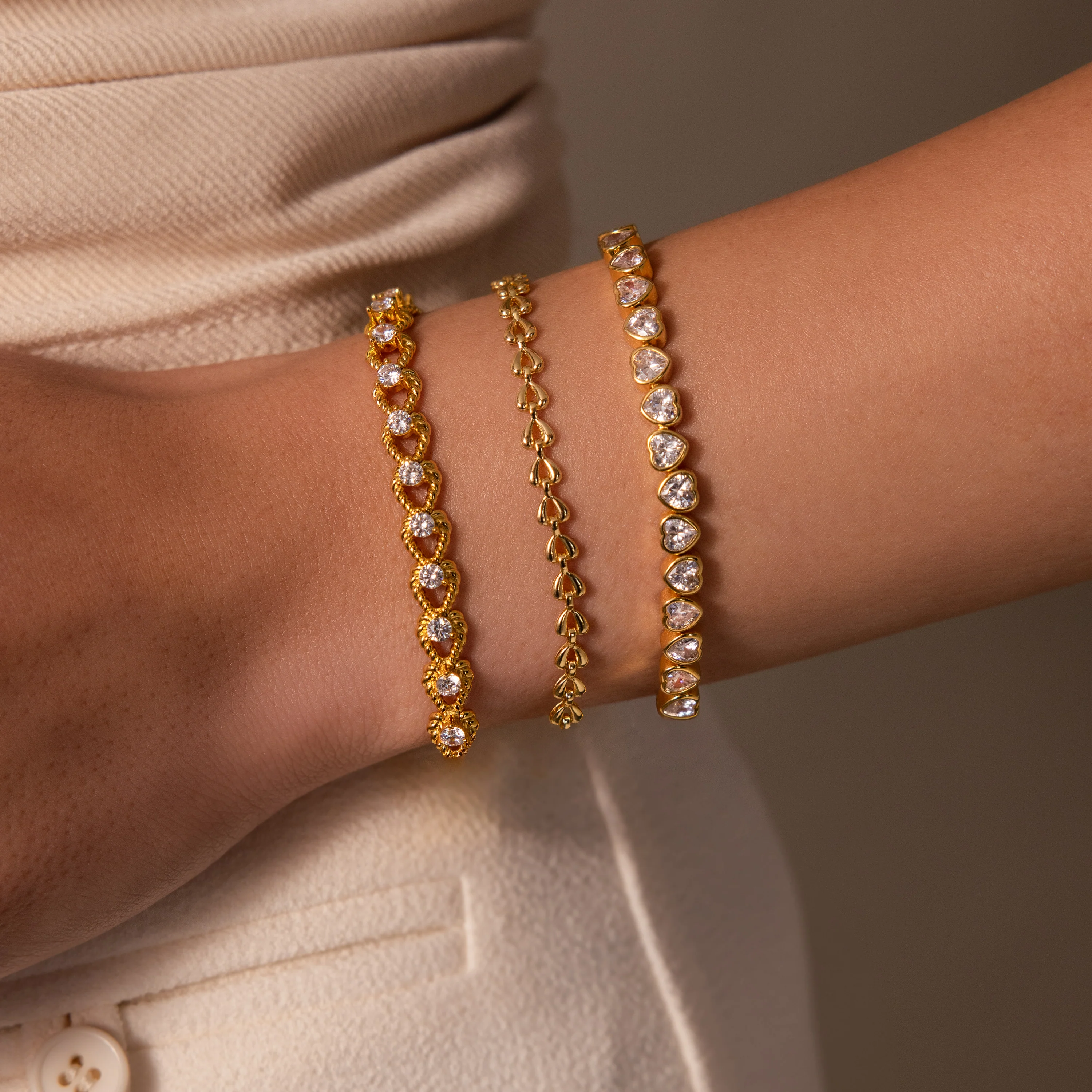 Diamond Heart Rope Bracelet - Image 4