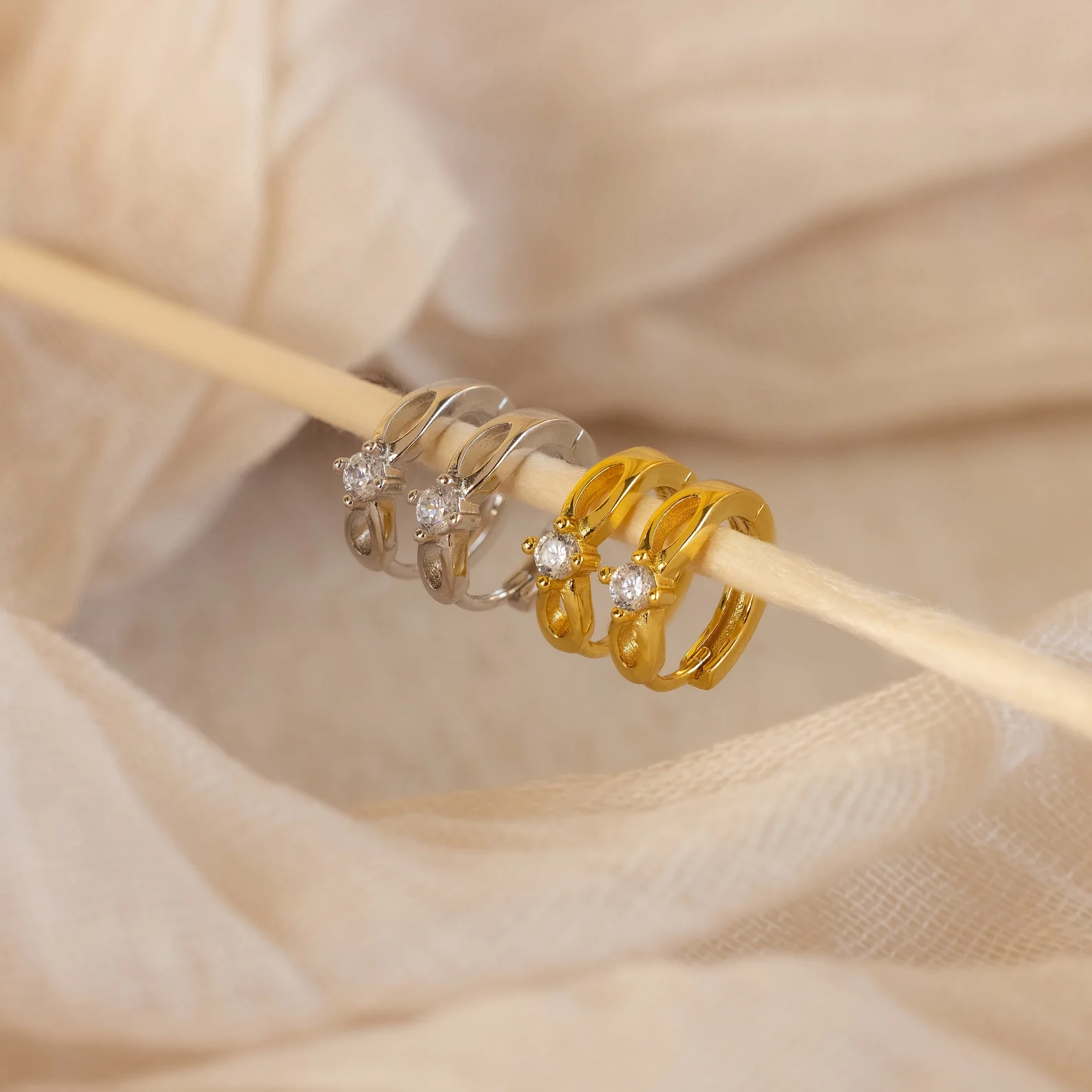 Diamond Infinity Hoops - Image 3