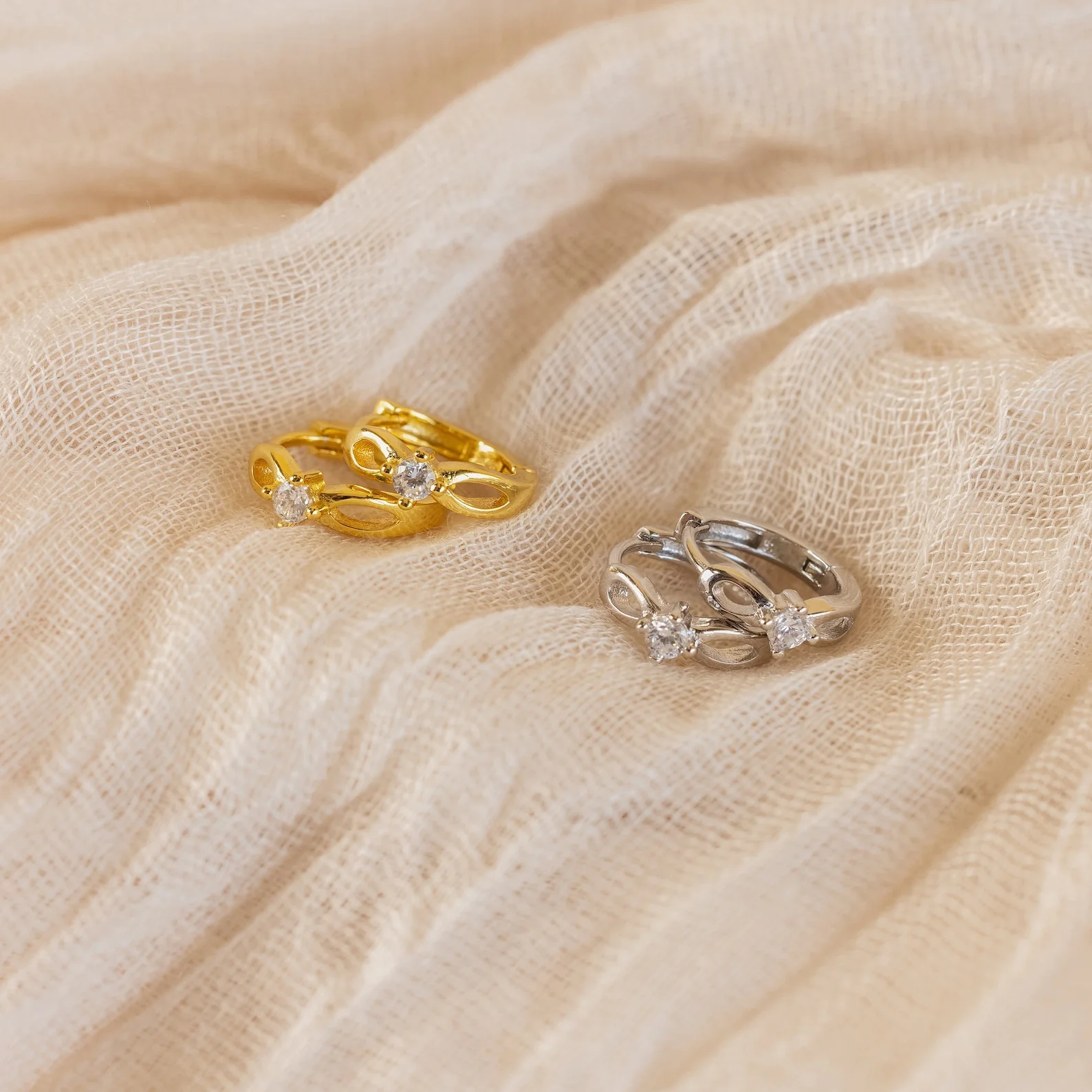 Diamond Infinity Hoops - Image 5