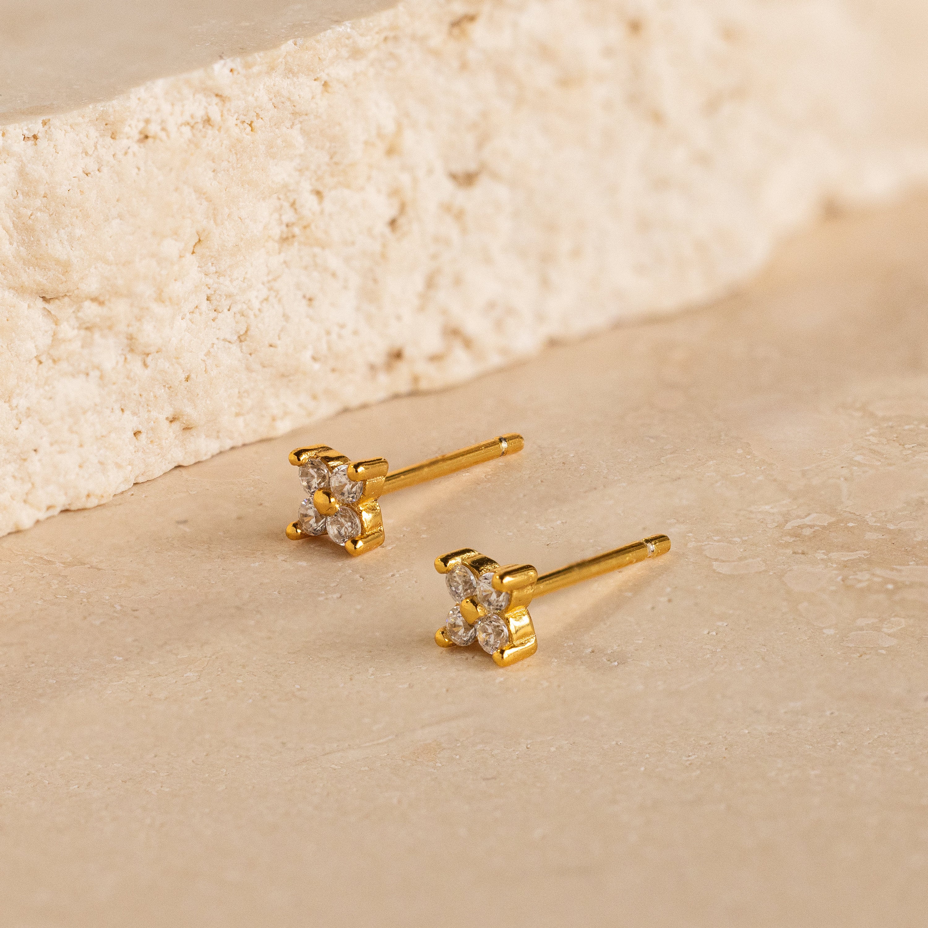 Diamond Ivy Flower Studs - Image 5