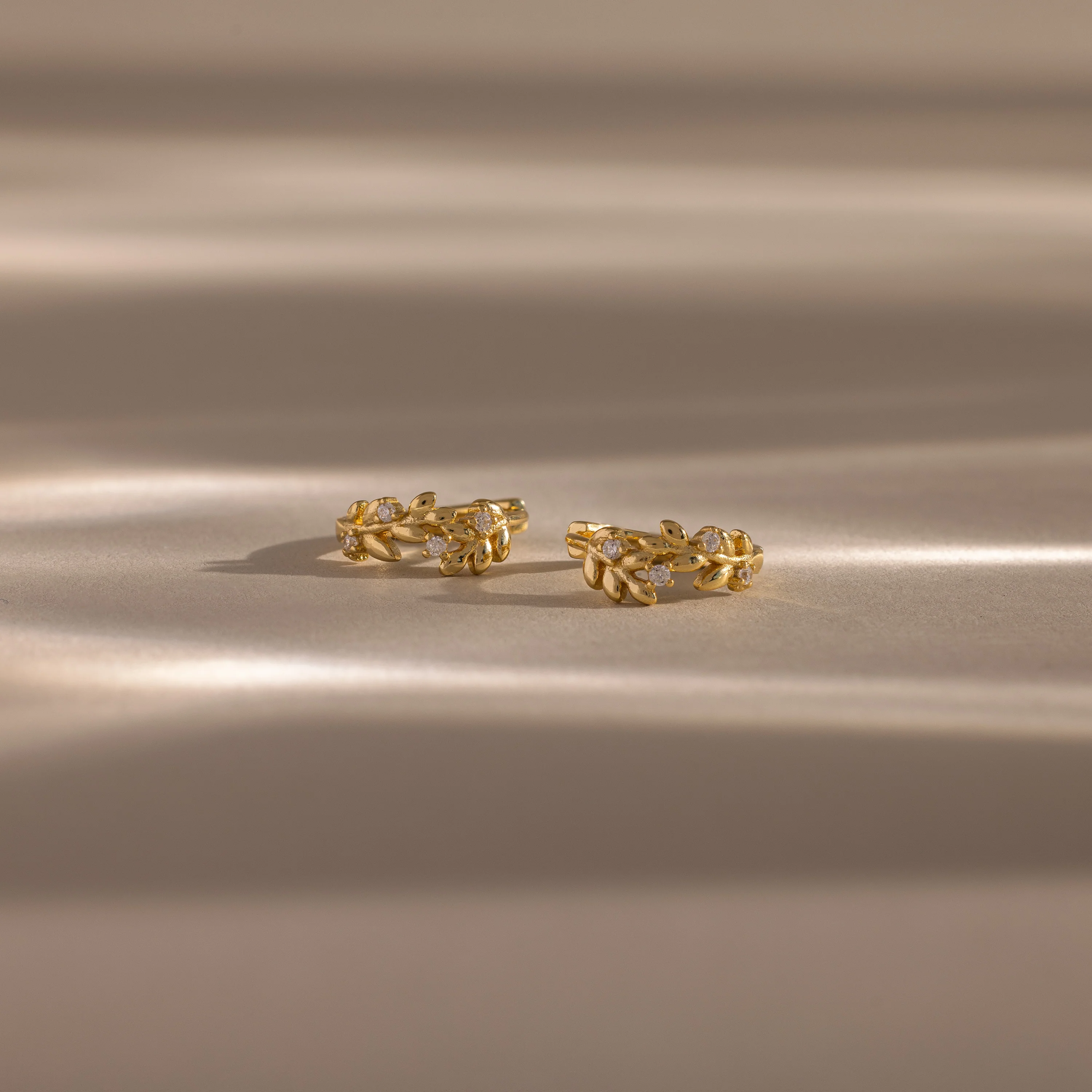 Diamond Leaf Hoops - Image 8