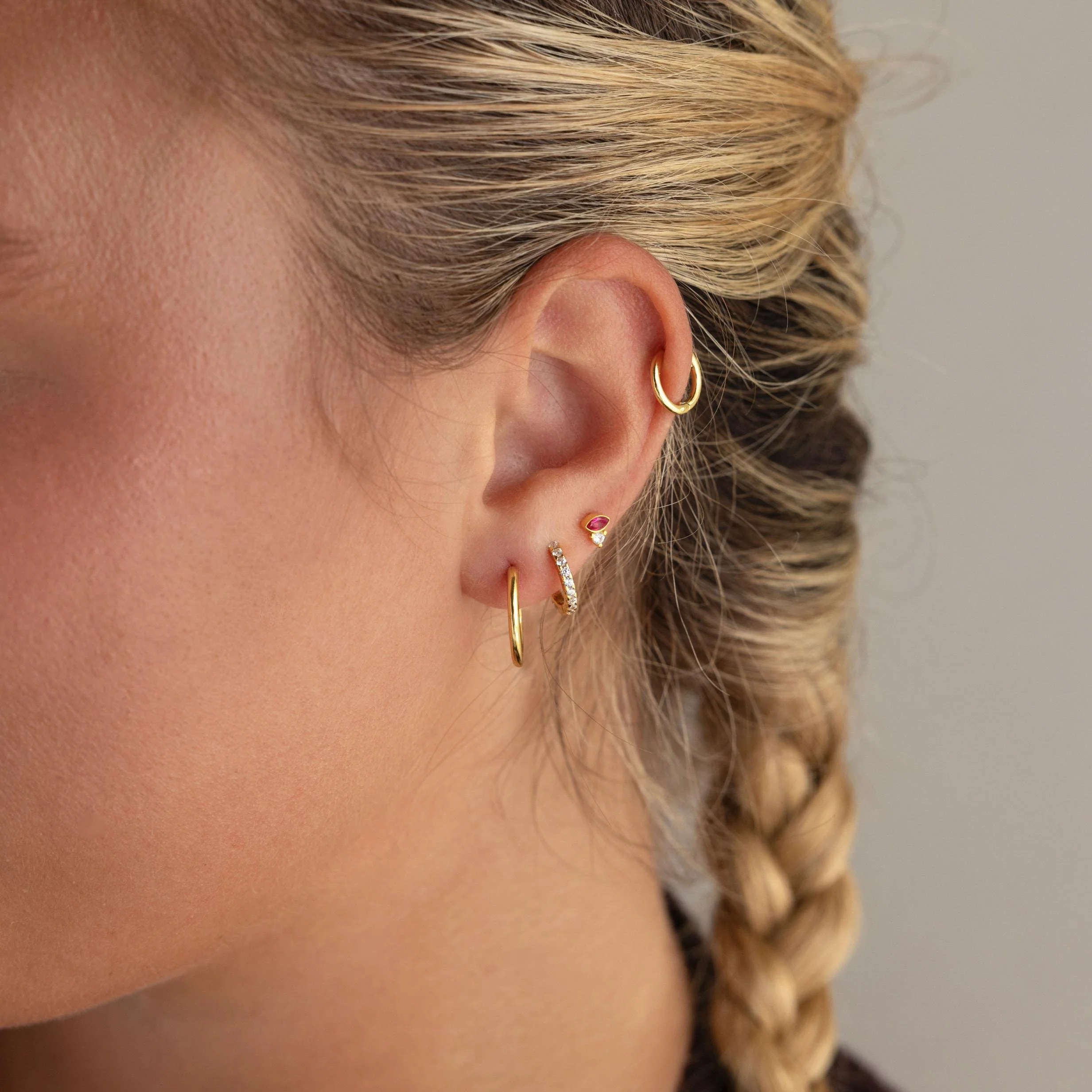 Diamond Marquise Birthstone Studs - Image 4