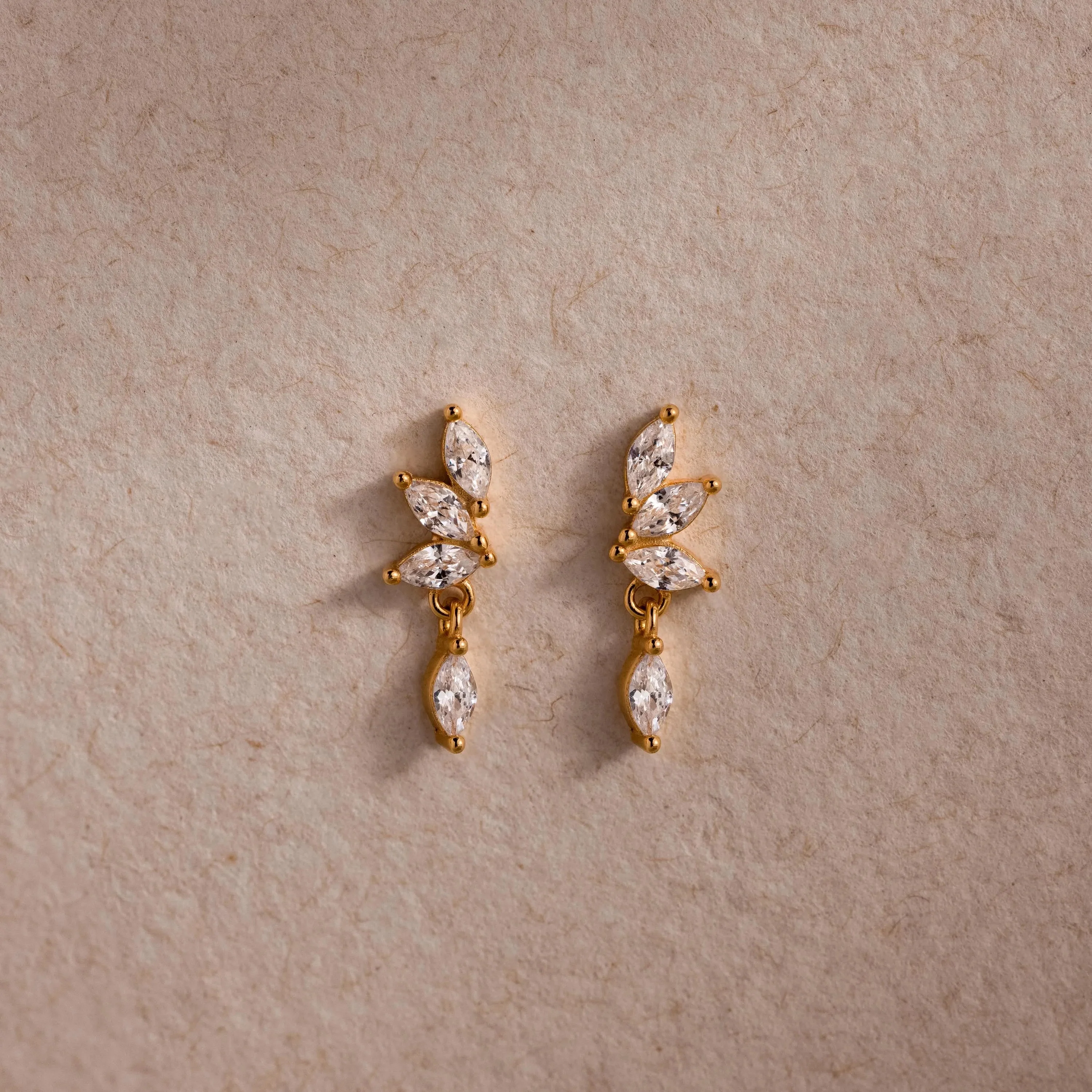 Diamond Marquise Drop Studs - Image 7