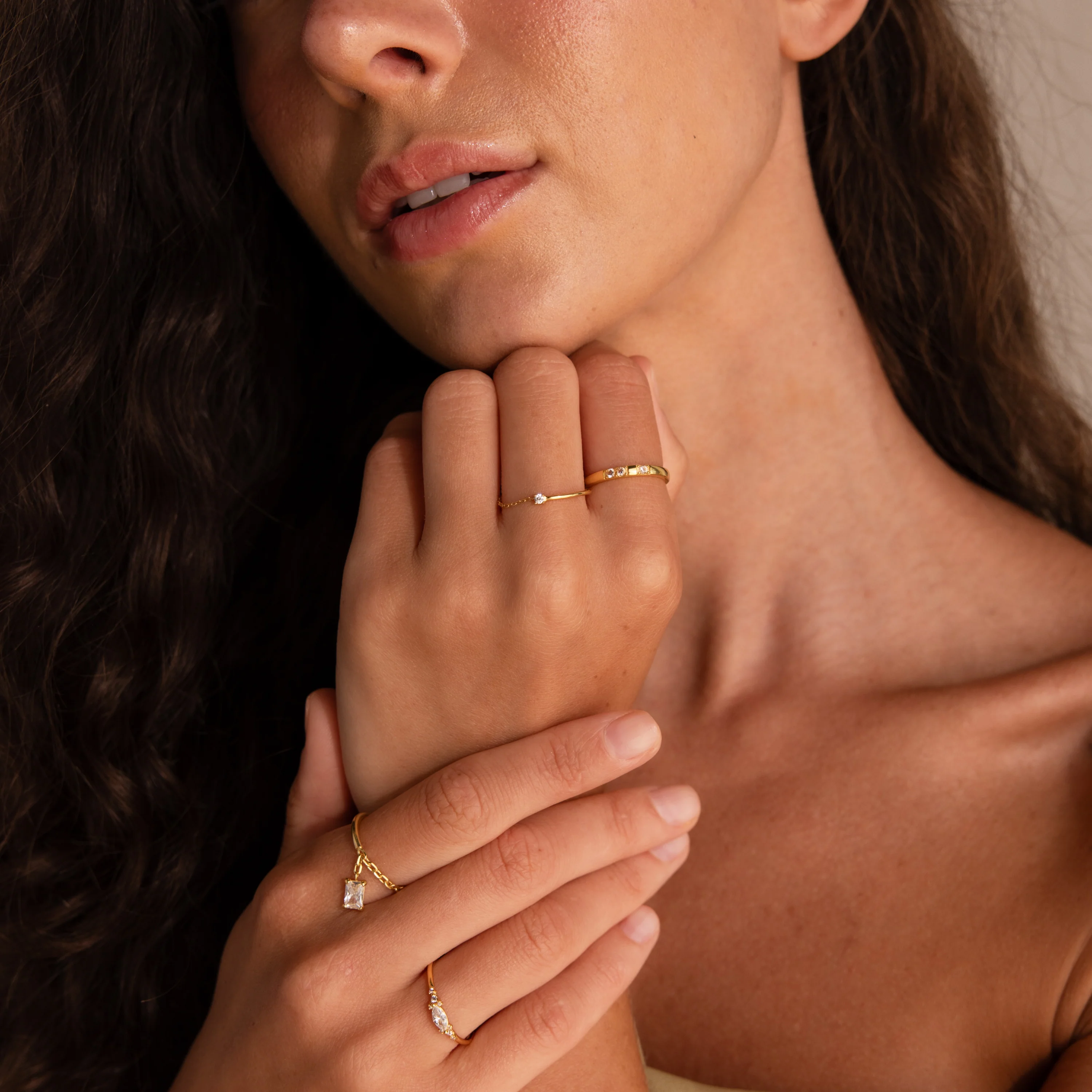 Diamond Morse Code Ring in 18K Gold - Image 6