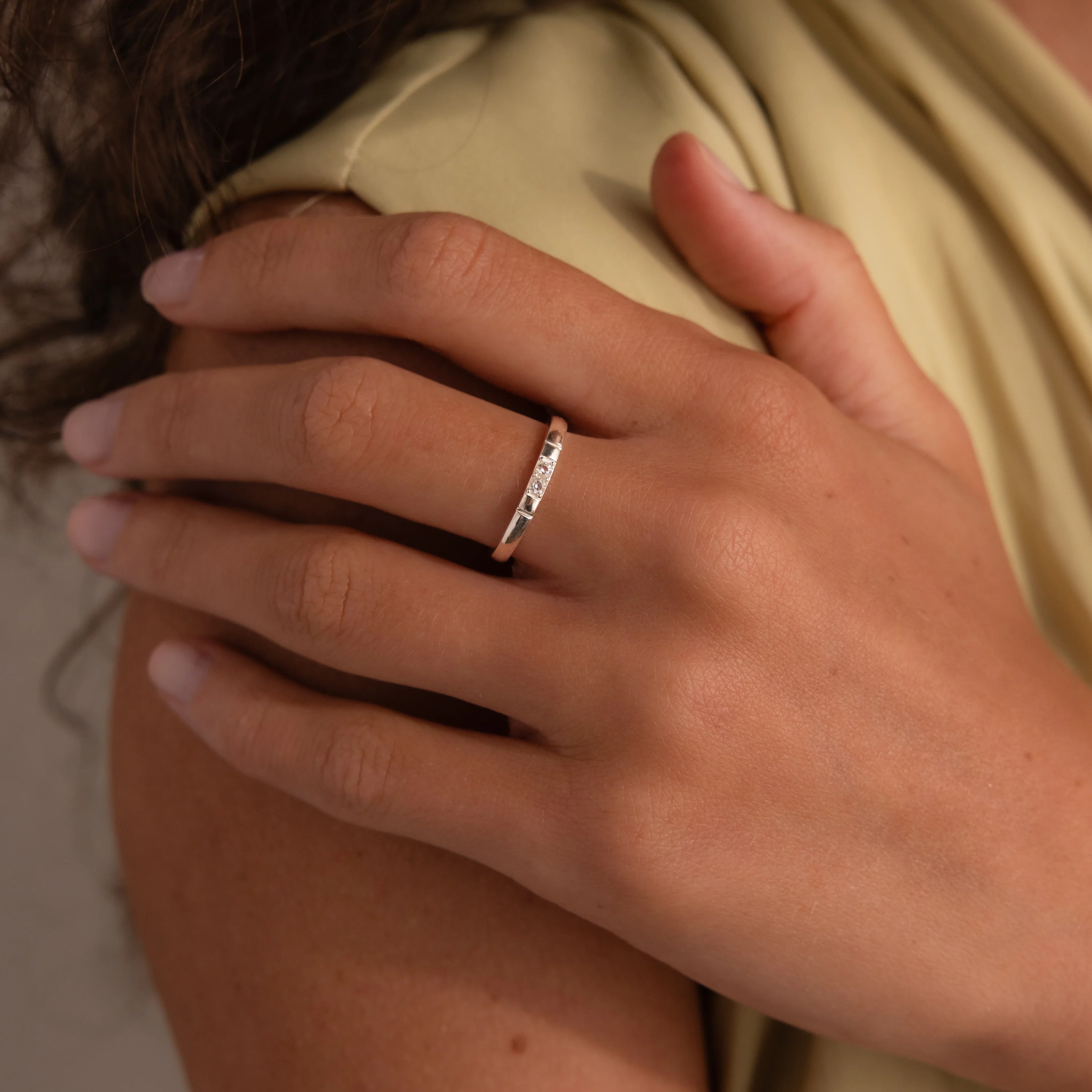 Diamond Morse Code Ring - Image 5
