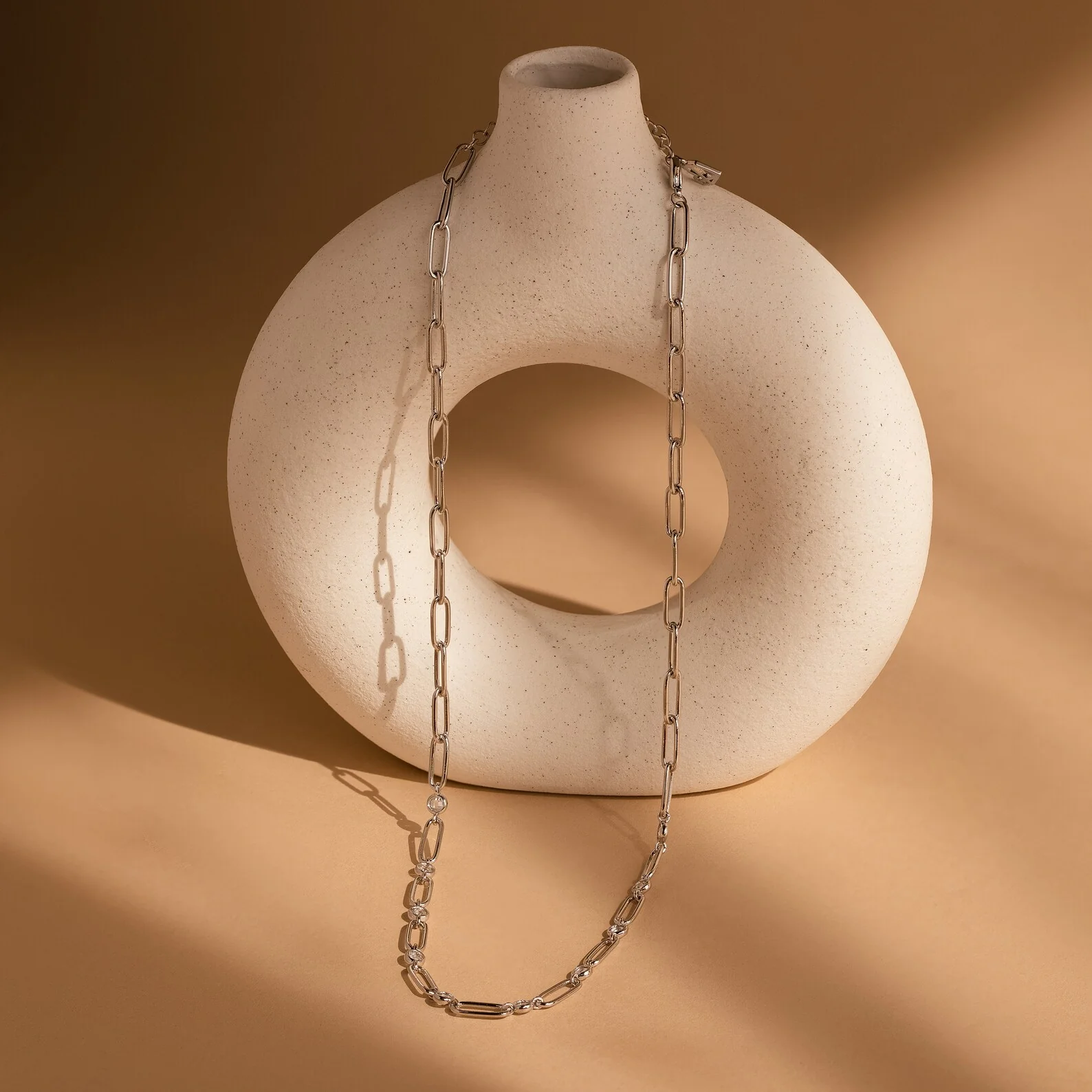 Diamond Paperclip Necklace - Image 7