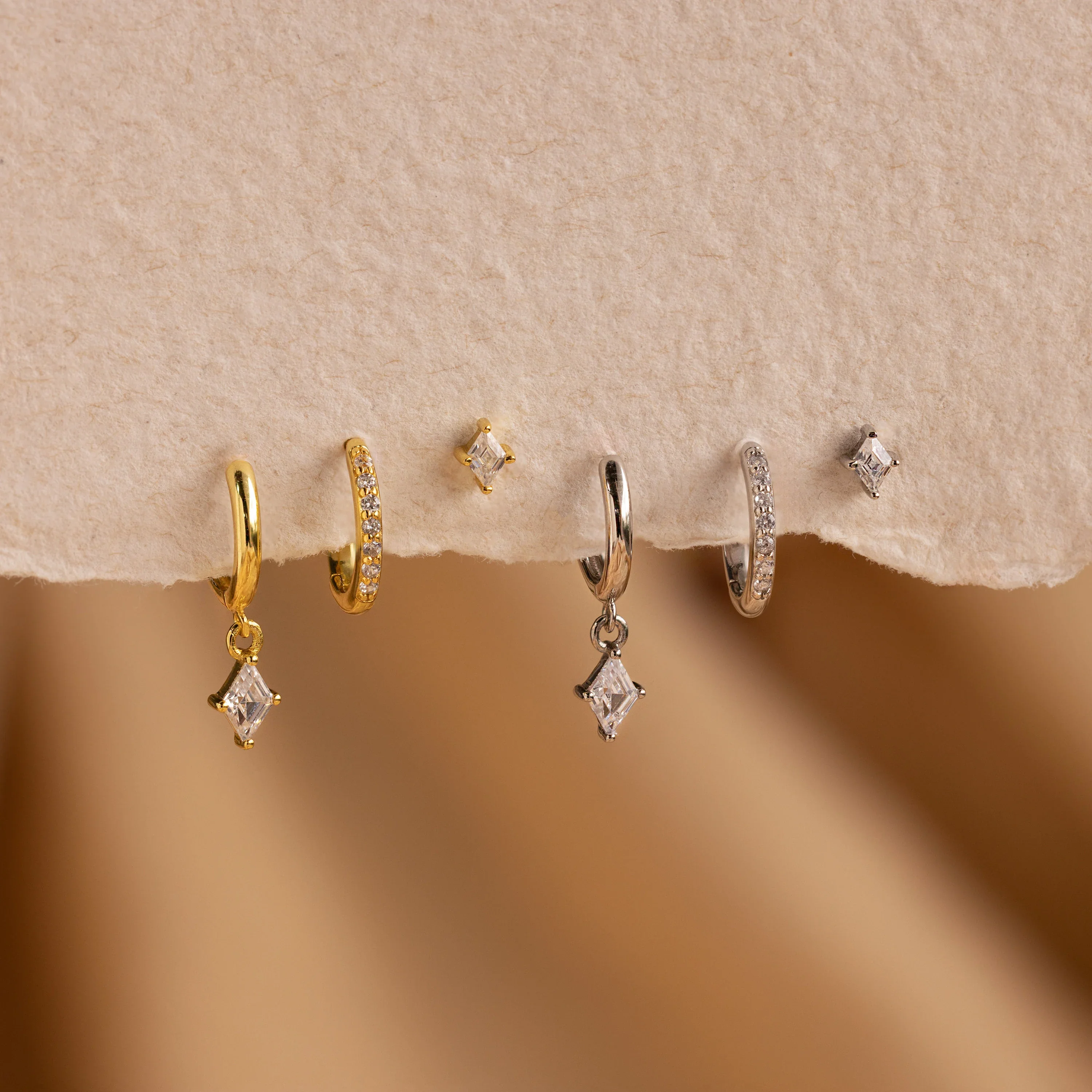 Diamond Pave Earrings Set - Image 3