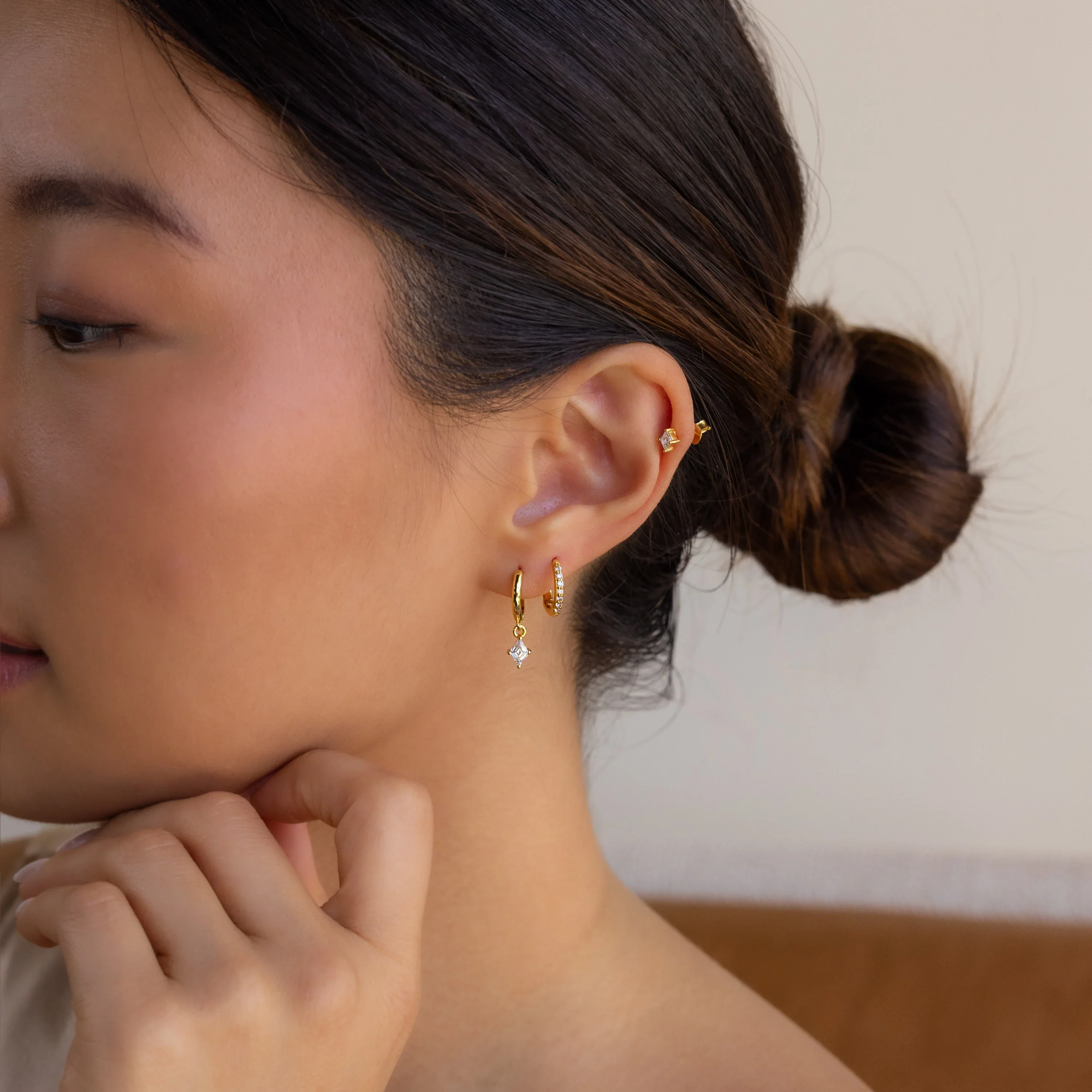 Diamond Pave Earrings Set - Image 8
